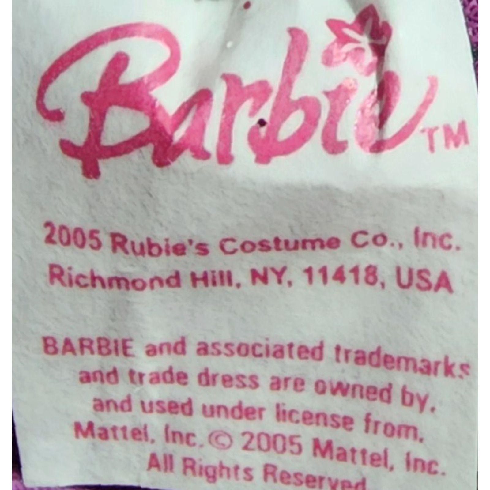Vintage VINTAGE Rubies Girls Barbie Moonlight Magic Princess Purple Dress 8-10 Size ONE SIZE - 7 Thumbnail