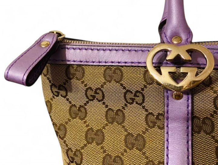 Gucci Gucci - Glancery Heart Abbey Handbag Purple Pink Size ONE SIZE - 2 Thumbnail