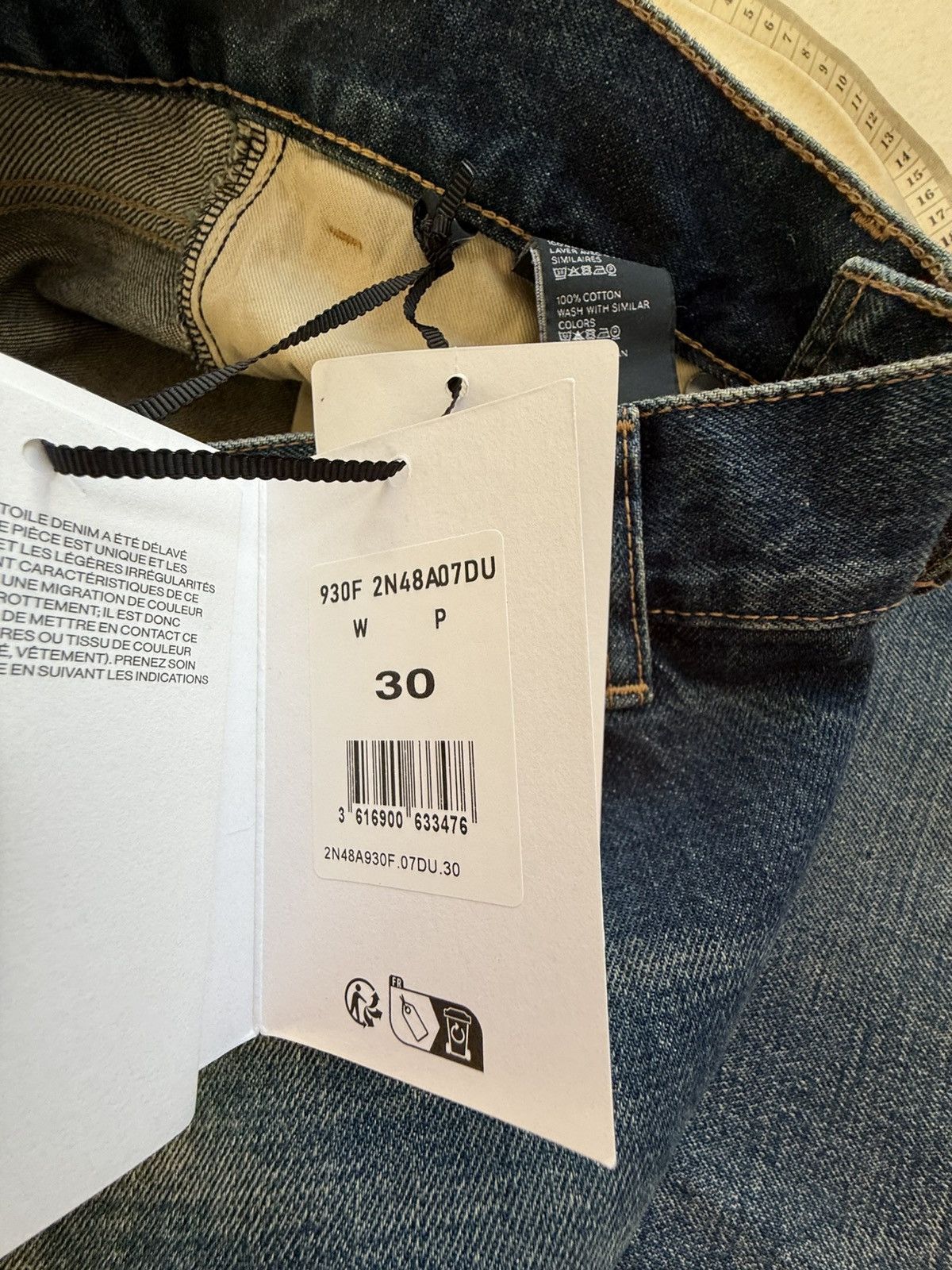 Celine Celine Hedi Slimane Dark union wash Francoise jeans 30 $1200 Size US 30 / EU 46 - 24 Thumbnail