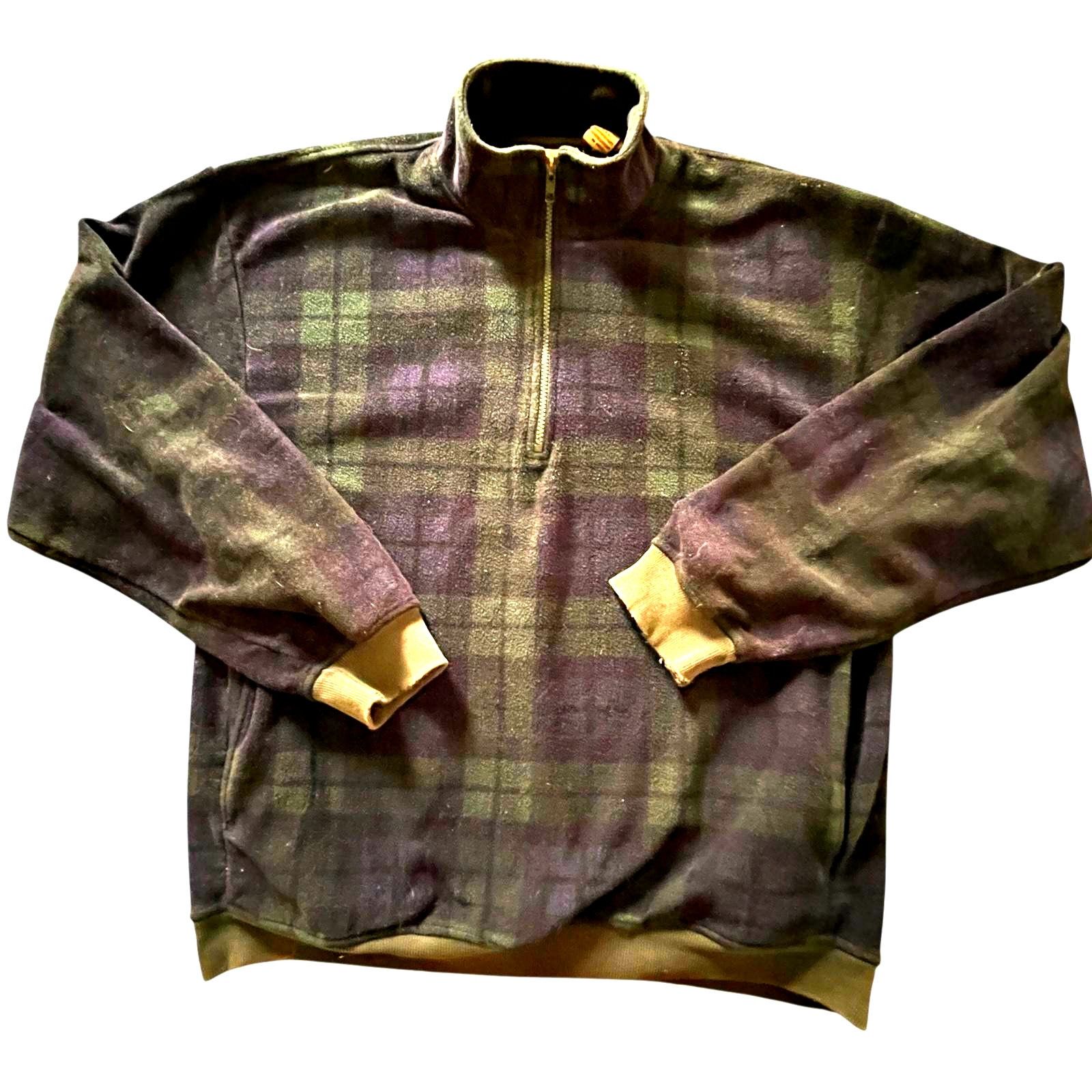 Gap Vintage 90s GAP Boxy Fleece-Blackwatch Tartan-USA L 25x27 Size US L / EU 52-54 / 3 - 1 Thumbnail