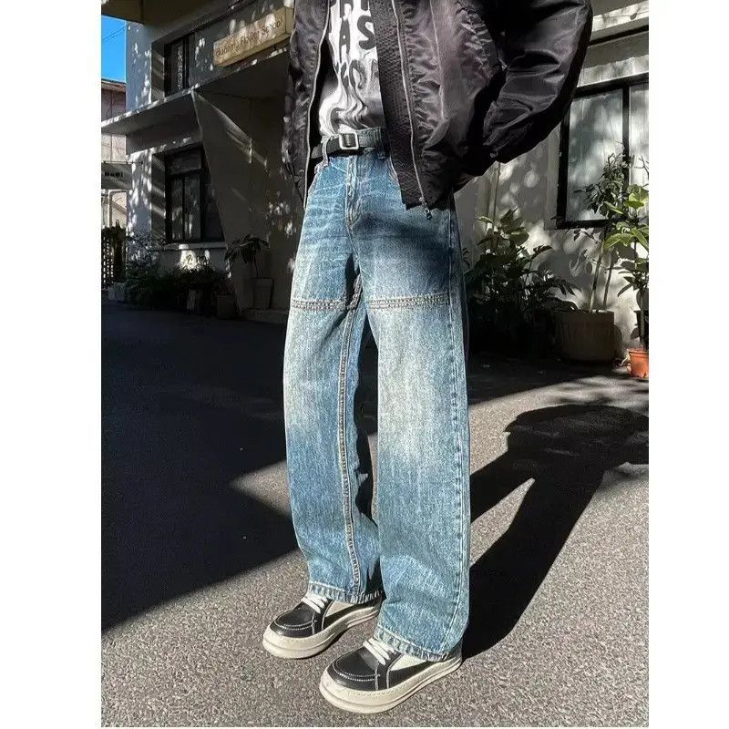 Japanese Brand Retro loose straight leg wide leg slightly flared jeans Size US 32 / EU 48 - 2 Thumbnail