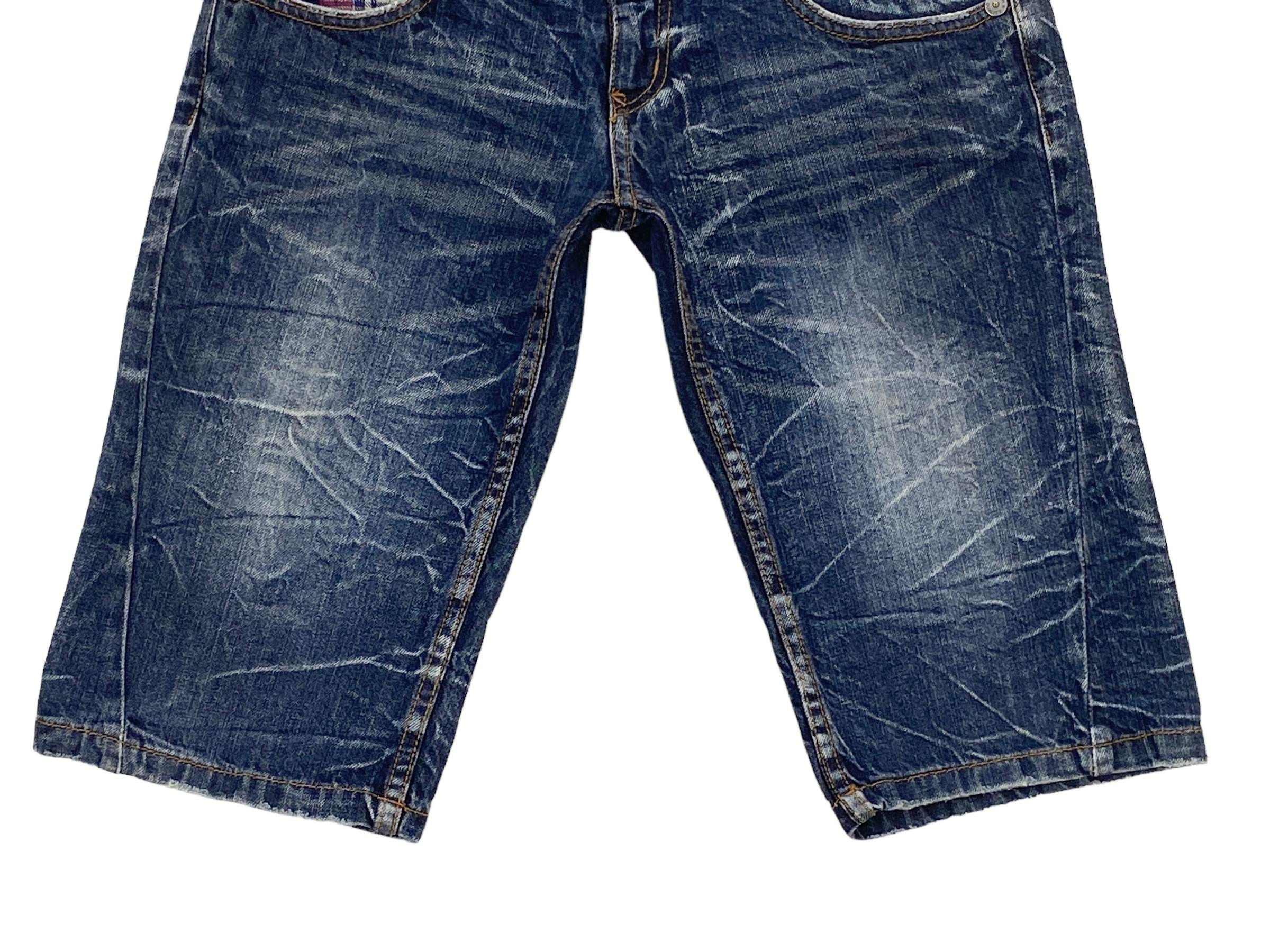 Japanese Brand Nylaus Short Jeans Double Waist Jeans Japanese Jeans Size US 29 - 5 Thumbnail