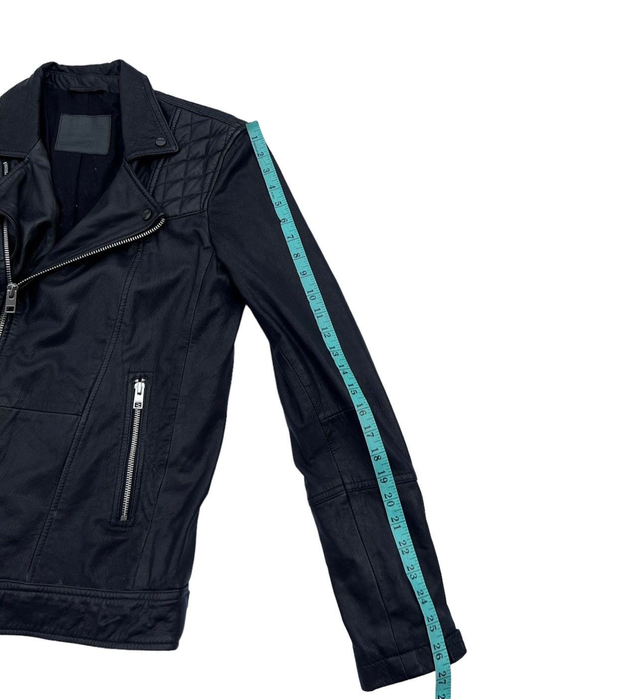 Allsaints Allsaints Kushiro Leather Biker Jacket Double Collar Size US XS / EU 42 / 0 - 5 Thumbnail