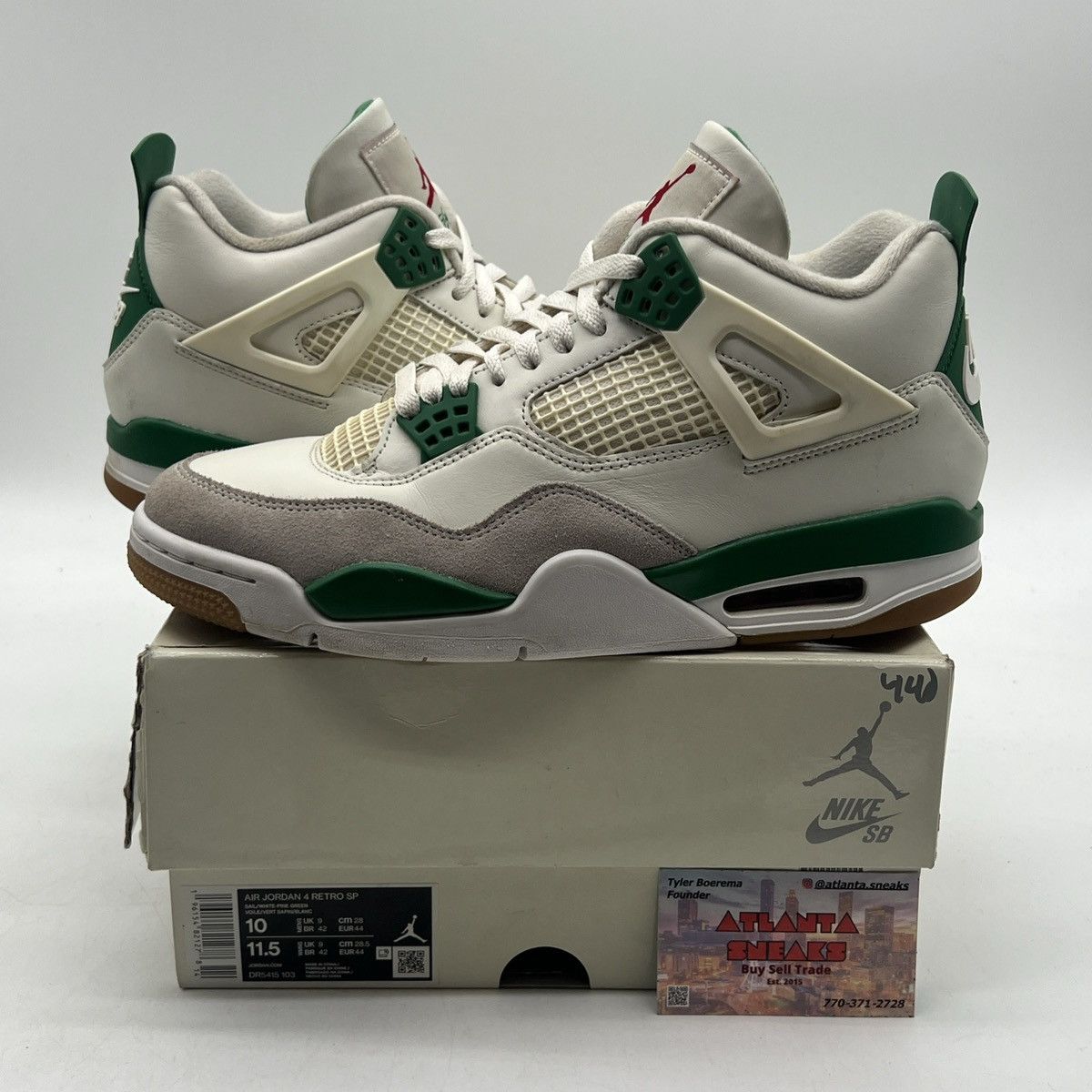 Nike Nike sb x air Jordan 4 pine green Size US 10 / EU 43 - 1 Thumbnail