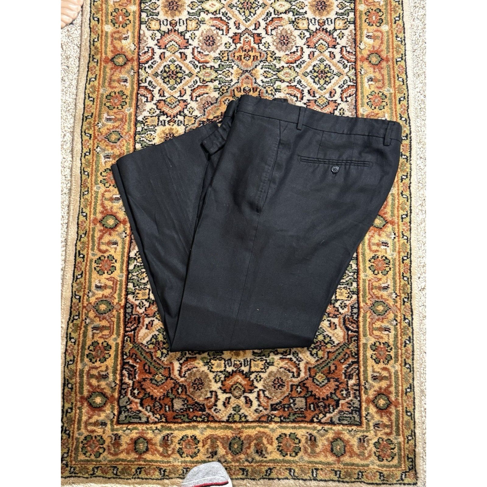 Tom Ford Tom Ford Black 100% Linen Trousers 54R 37x28.5 Suit Pants Size US 37 - 1 Thumbnail