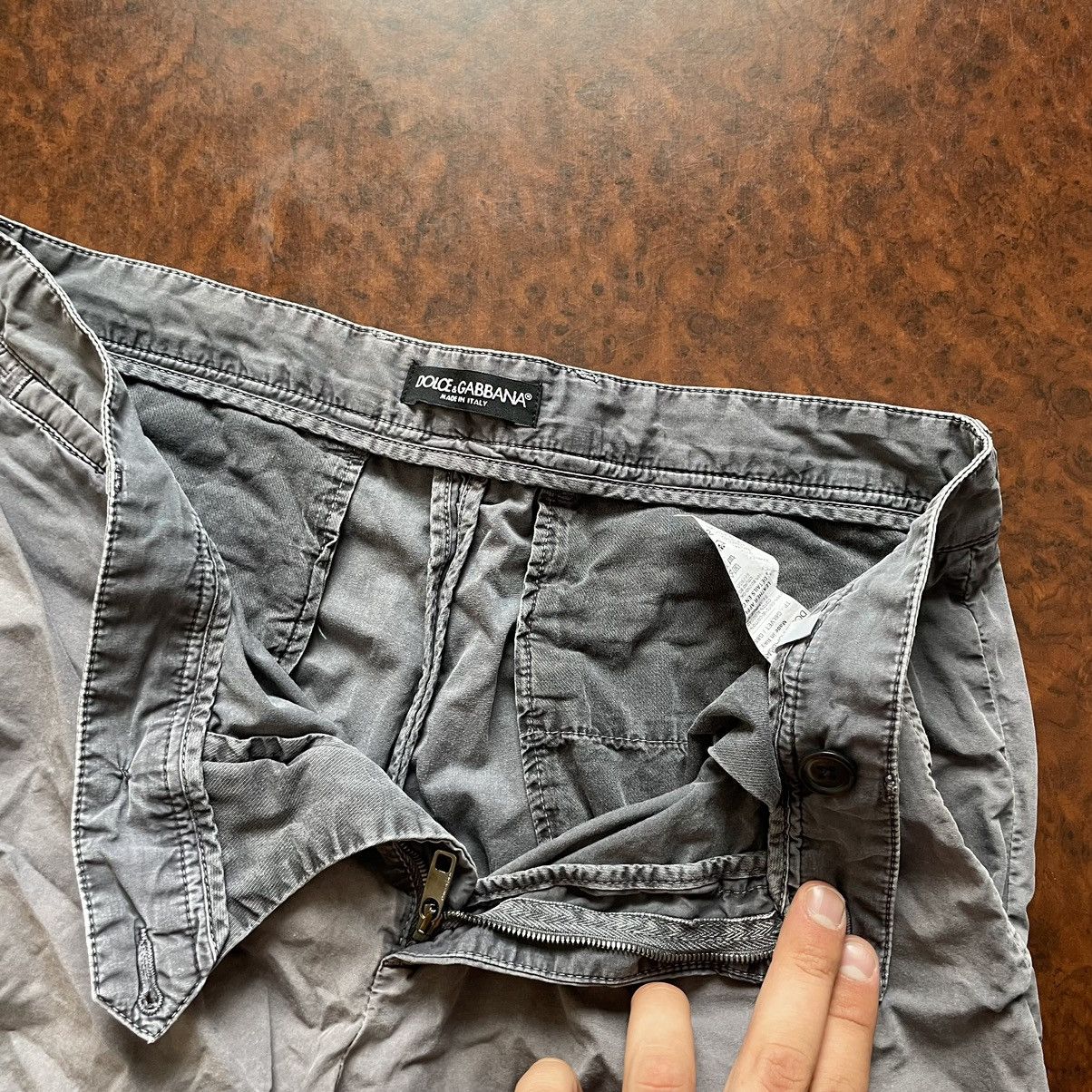 Dolce & Gabbana × If Six Was Nine Distress grey desert Dolce Gabbana shorts 90s old money Size US 32 / EU 48 - 7 Thumbnail