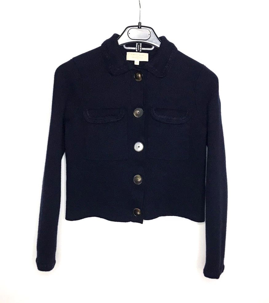 Sezane La Maille Sezane Betty Cardigan Merino Wool Sz Xss Blue Navy Size XXS / US 00 / IT 34 - 3 Thumbnail