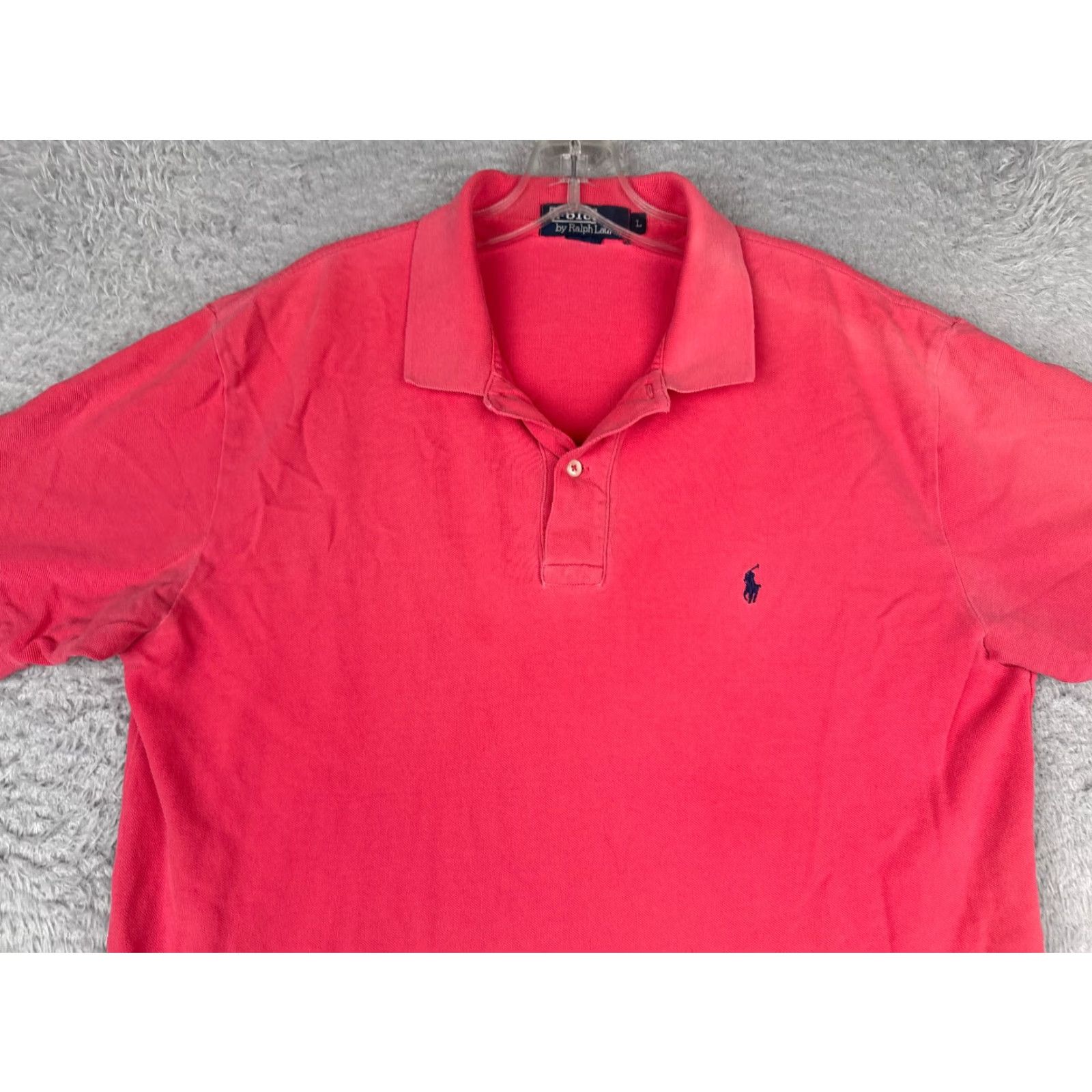 Ralph Lauren VINTAGE Ralph Lauren Polo Shirt Men L Pink 100% Cotton Jersey Slim Regular Crew/Collar Polo Size US L / EU 52-54 / 3 - 4 Thumbnail
