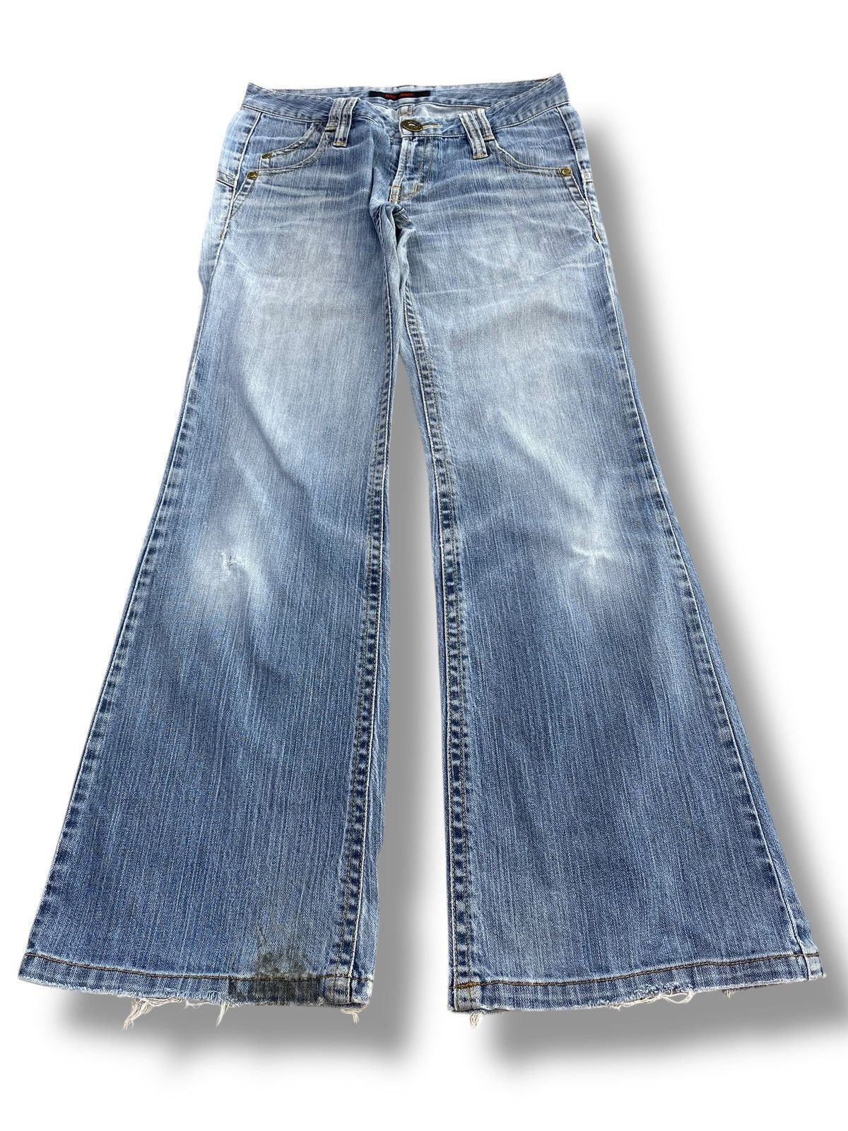 Japanese Brand Japanese Brand Faded Wash Whiskers Style Flare Jeans Size US 30 / EU 46 - 1 Thumbnail