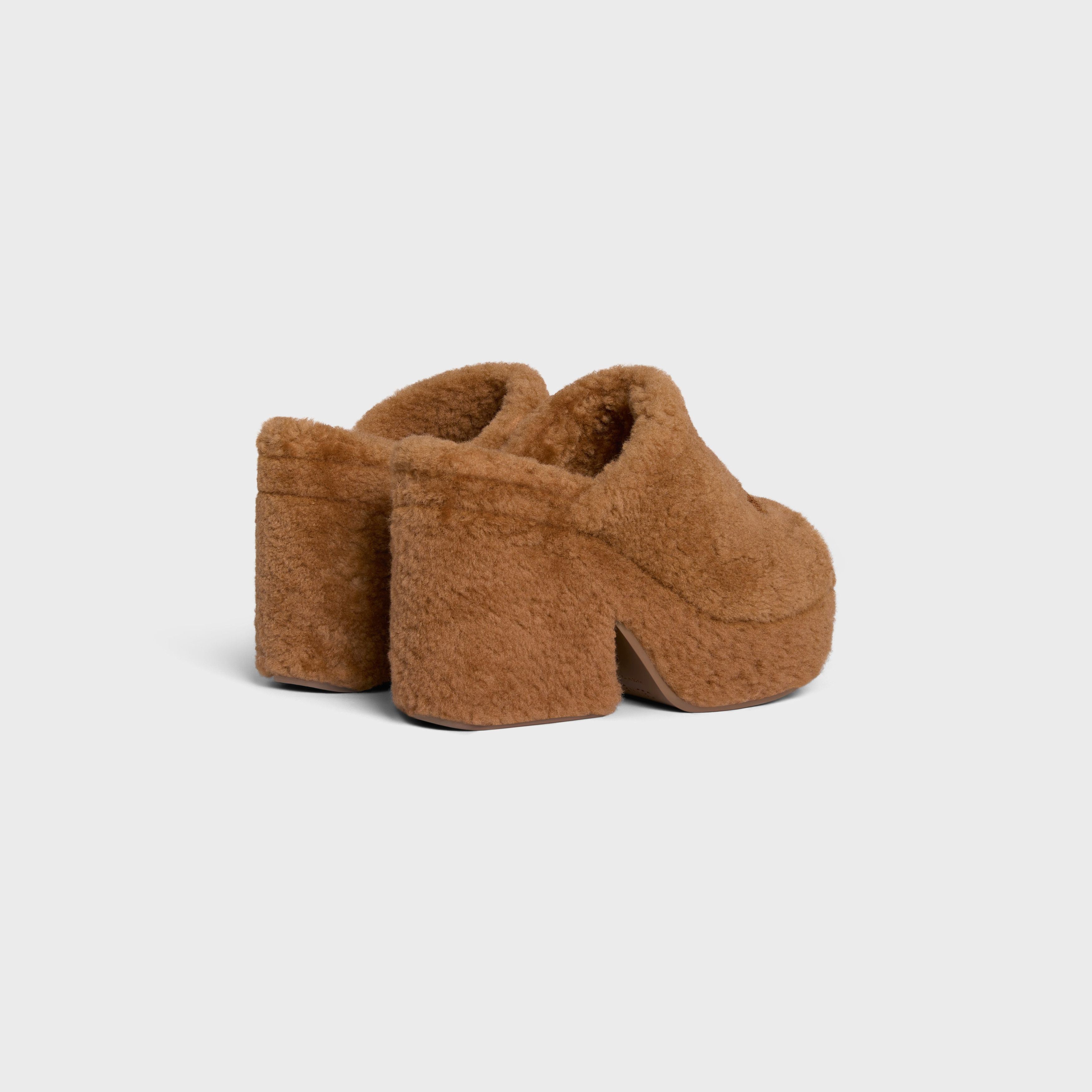 Celine o1bcso1str0925 358065003C Shearling Elena Mules in Brown Size US 10 / IT 40 - 3 Thumbnail
