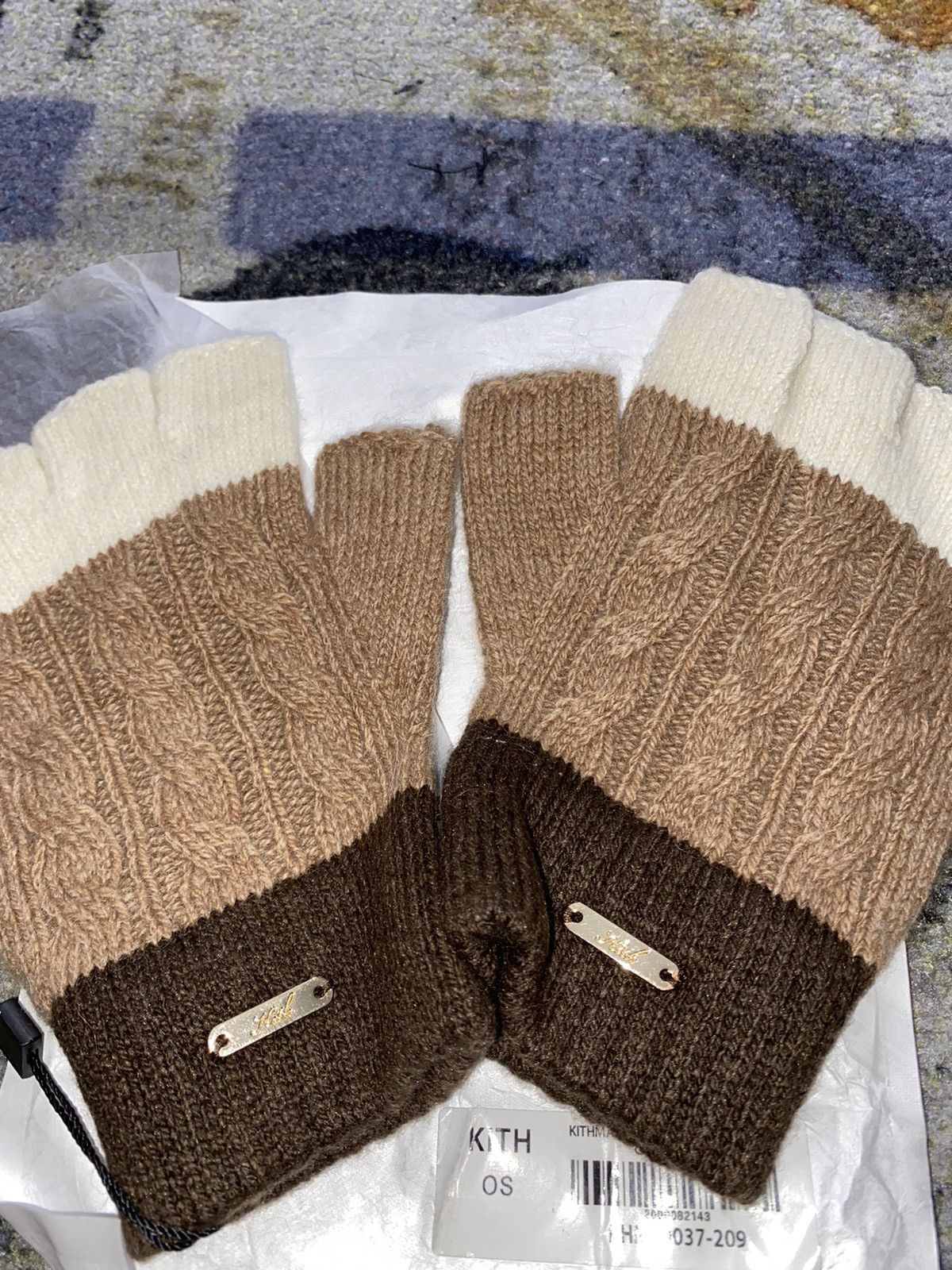 Kith Kith Kithmas Color-Blocked Fingerless Gloves Size ONE SIZE - 2 Thumbnail