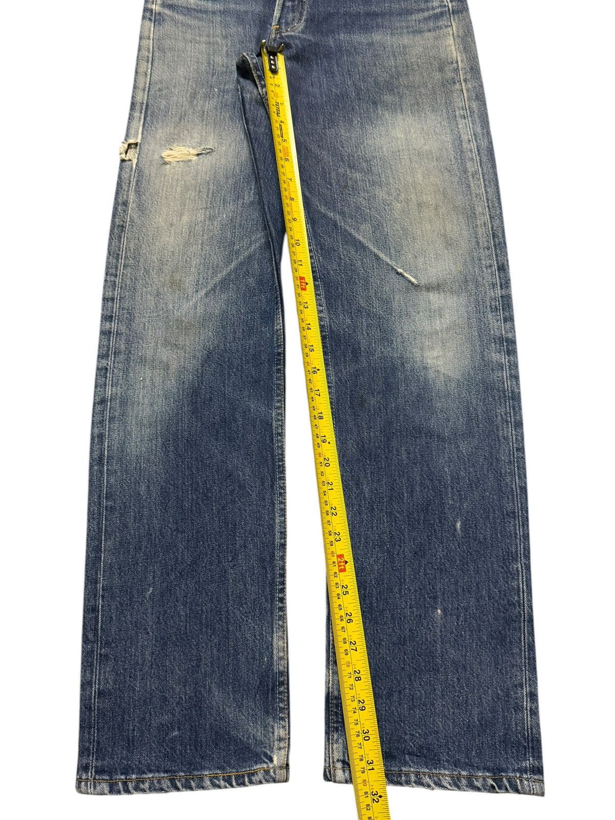 Levi's Vintage 90s Levis 501 Blue Faded Wash Distress Straight Leg Size US 30 / EU 46 - 10 Thumbnail