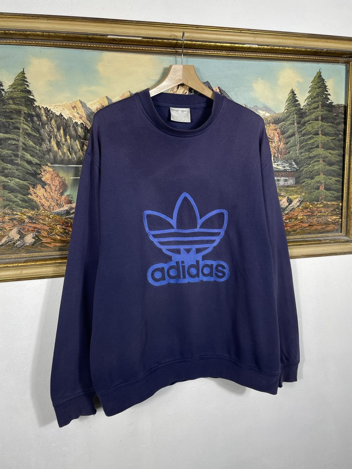 Adidas × Vintage Adidas Vintage 90s Fade Washed Sweatshirt Crewneck Skate Y2k Size US L / EU 52-54 / 3 - 2 Thumbnail