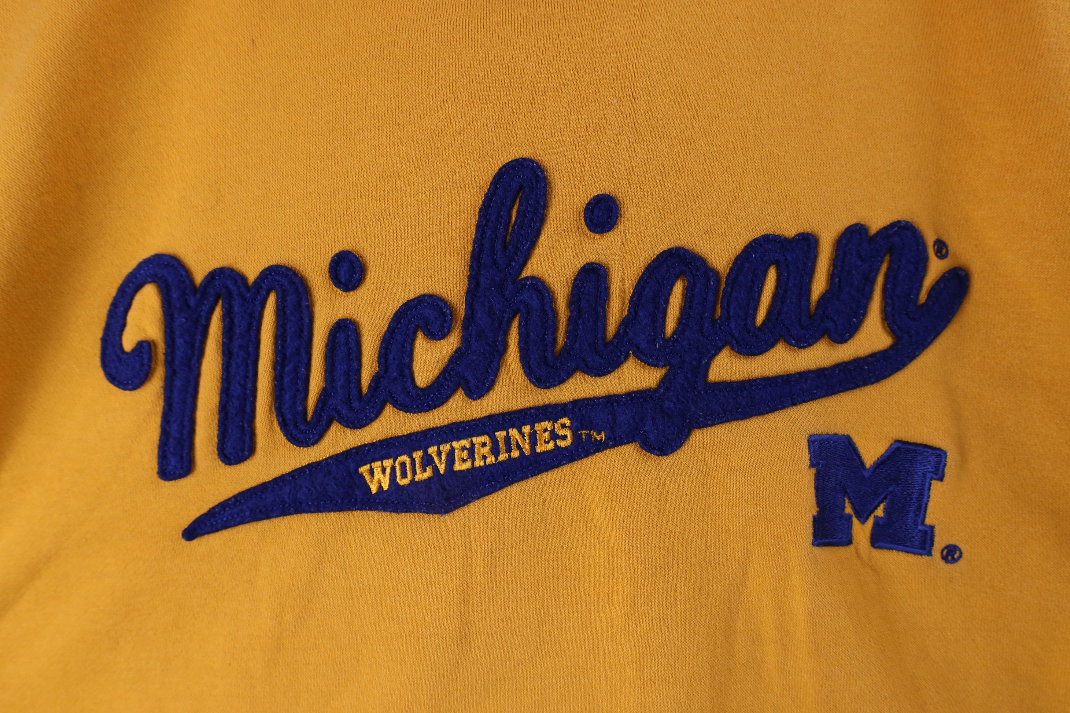 Vintage Vintage 90s Script University of Michigan Hoodie Sweatshirt Size US L / EU 52-54 / 3 - 5 Thumbnail