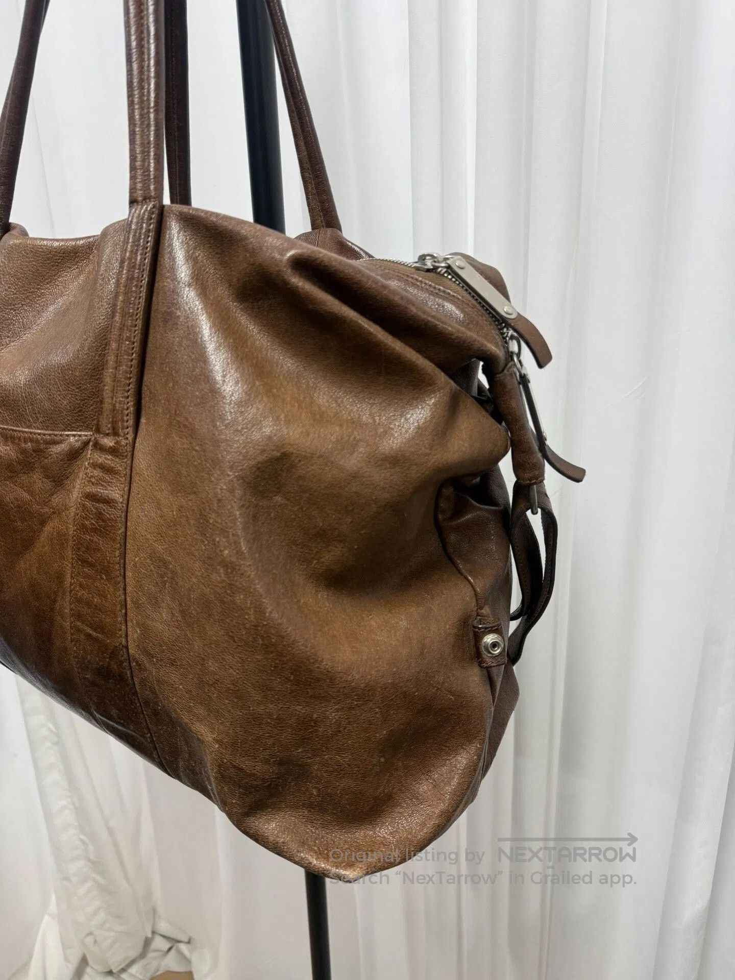 Maison Margiela Maison Margiela Brown Leather Boston Bag. Size ONE SIZE - 6 Thumbnail