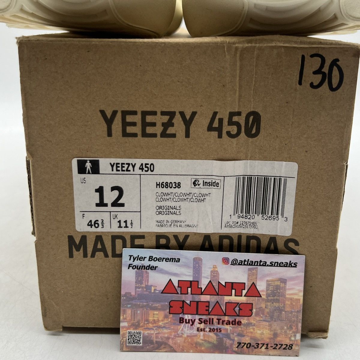 Adidas Yeezy 450 cloud white Size US 12 / EU 45 - 6 Thumbnail