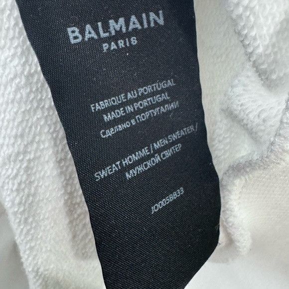 Balmain Balmain Paris Printed Sweatshirt White Men’s Medium Size US M / EU 48-50 / 2 - 5 Thumbnail