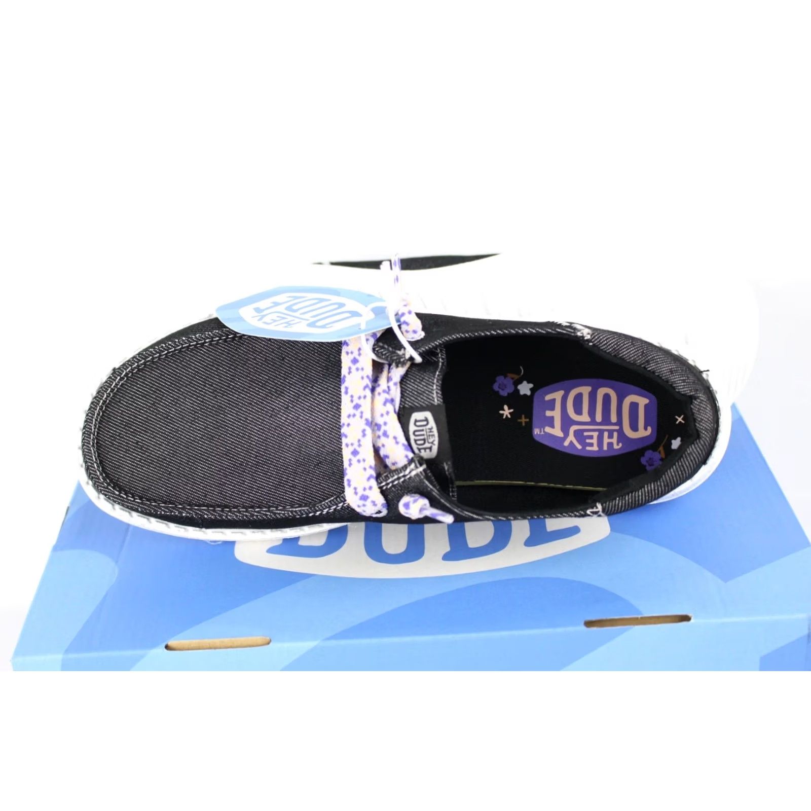 Vintage Hey Dude Women's Wendy Funk Friendship Lace Slip On Black 7 Size ONE SIZE - 3 Thumbnail