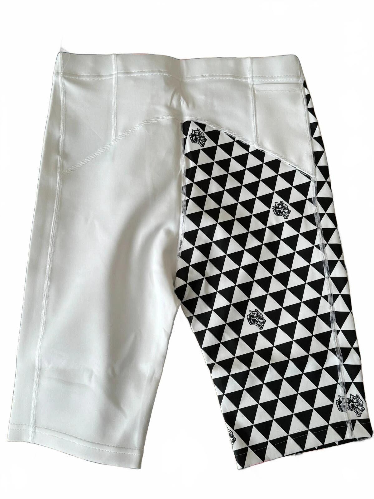 Darc Sport Darc Sport Women's Cream and Black Geometric Spandex Shorts Size 32" / US 10 / IT 46 - 2 Thumbnail