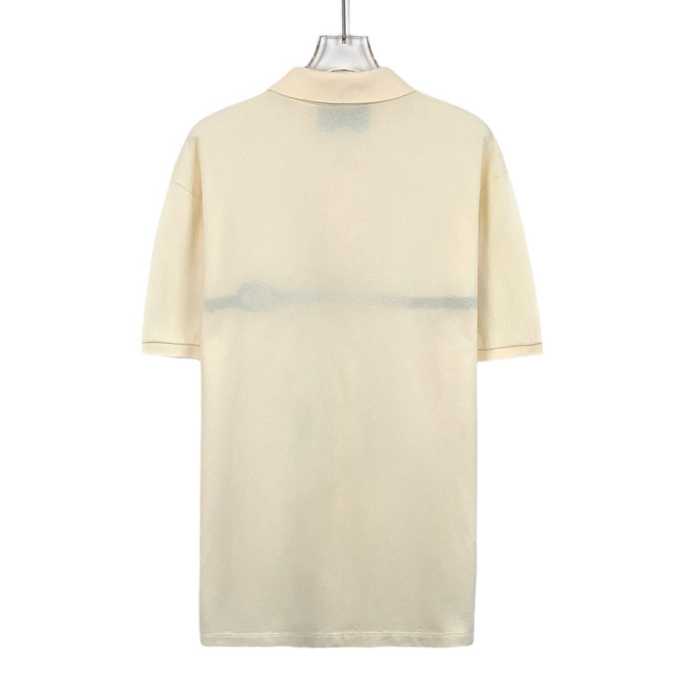 Gucci Gucci Mens Beige Polo Shirt With Embroidered Logo Short Slee Size US S / EU 44-46 / 1 - 2 Thumbnail