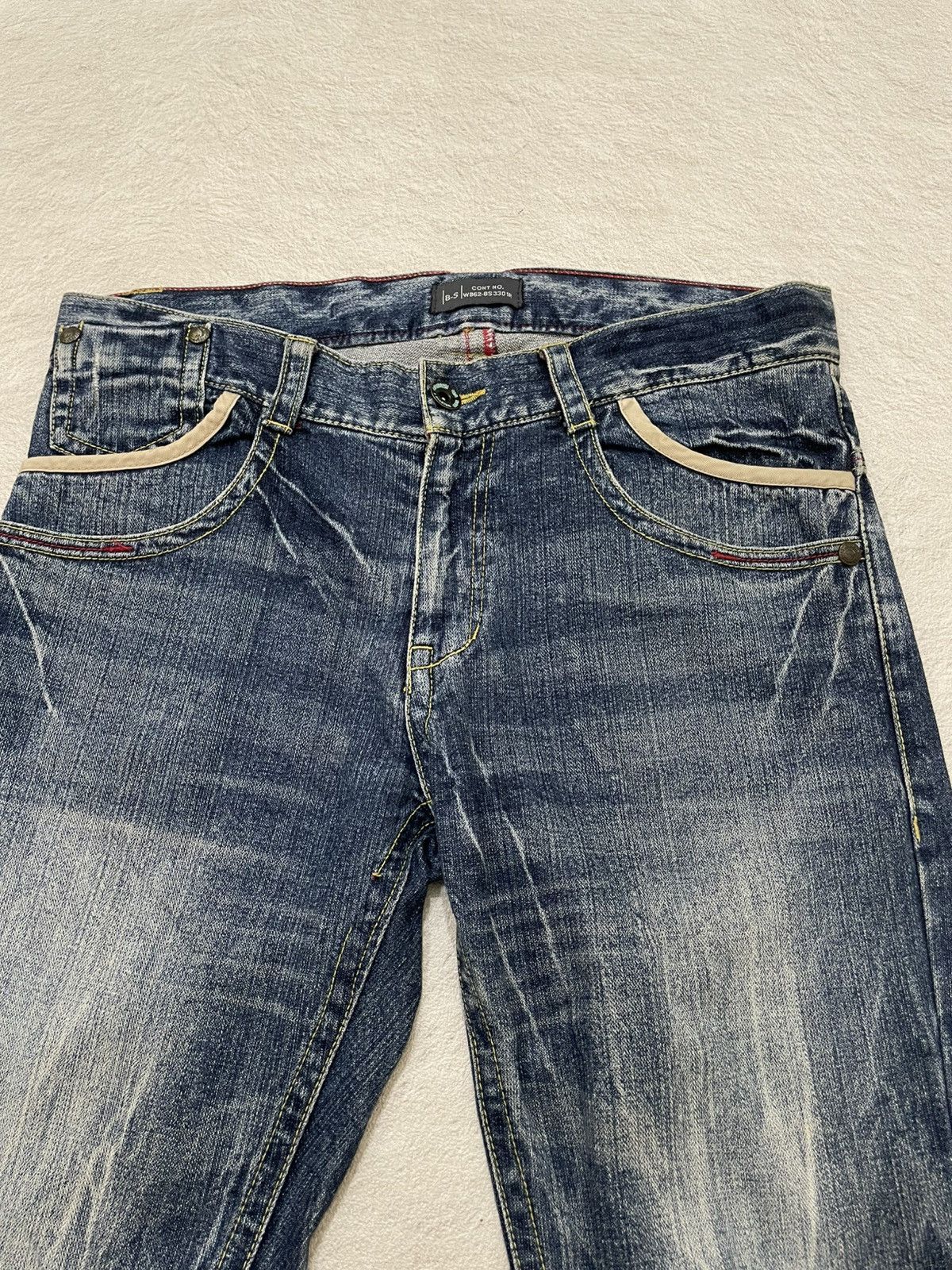Hysteric Glamour 2000s Hysteric Flare Raw Denim Heavy Fading Embroidered Y2K Size US 36 / EU 52 - 6 Thumbnail
