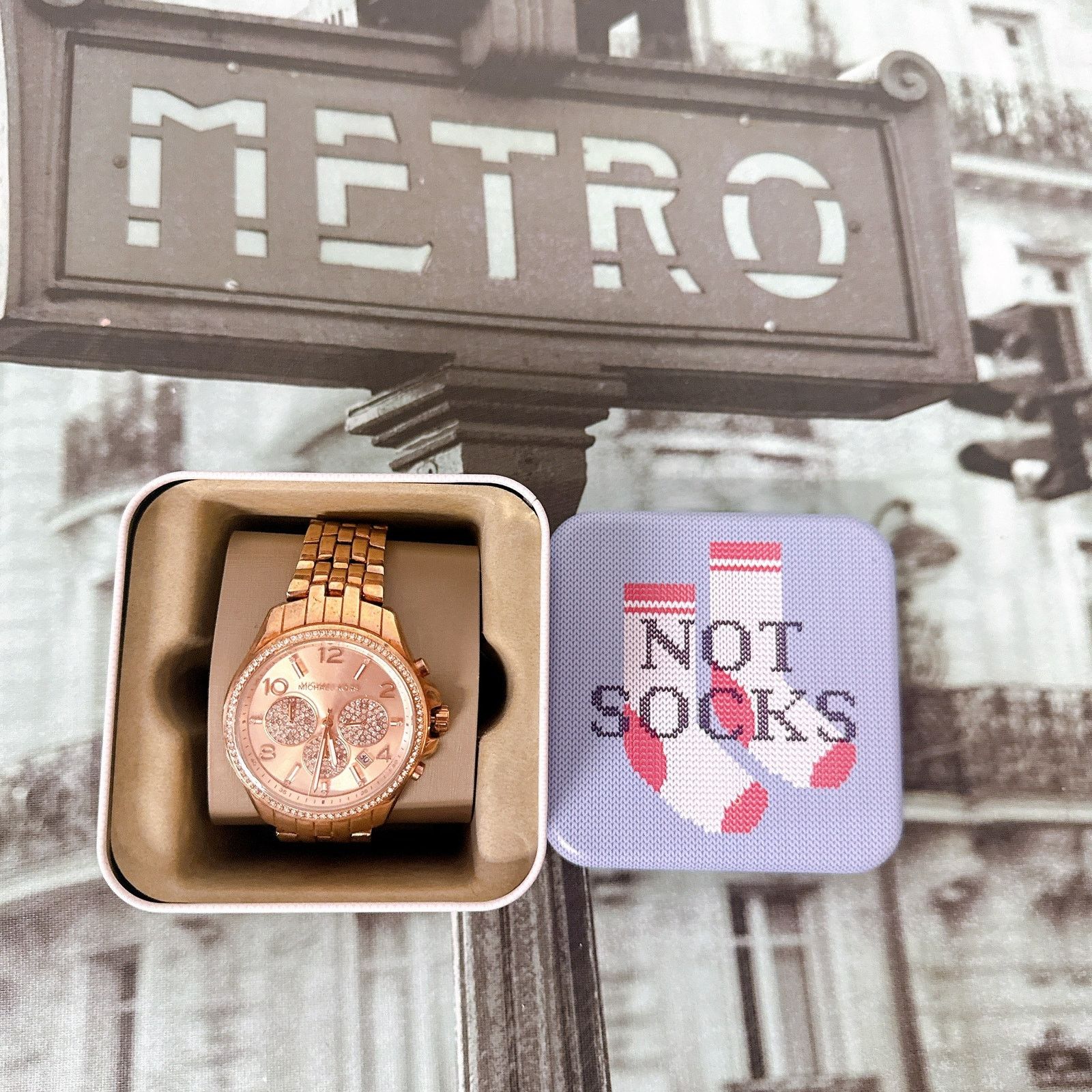 Michael Kors Michael Kors MK7251 Oversized Pilot Pavé Rose Gold-Tone Size ONE SIZE - 2 Thumbnail