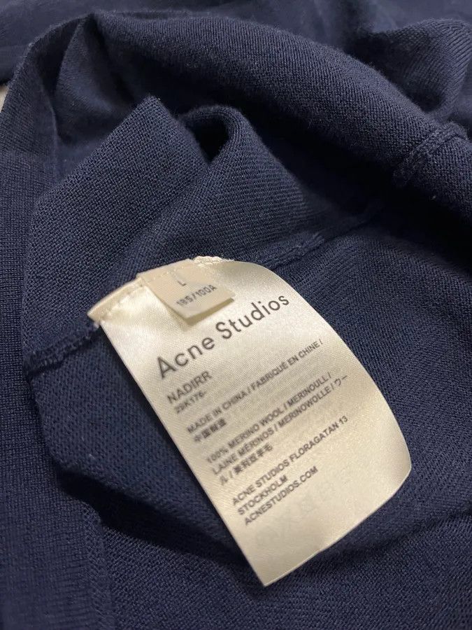 Acne Studios Acne Studios Navy Wool Polo Sweater Size US M / EU 48-50 / 2 - 9 Thumbnail