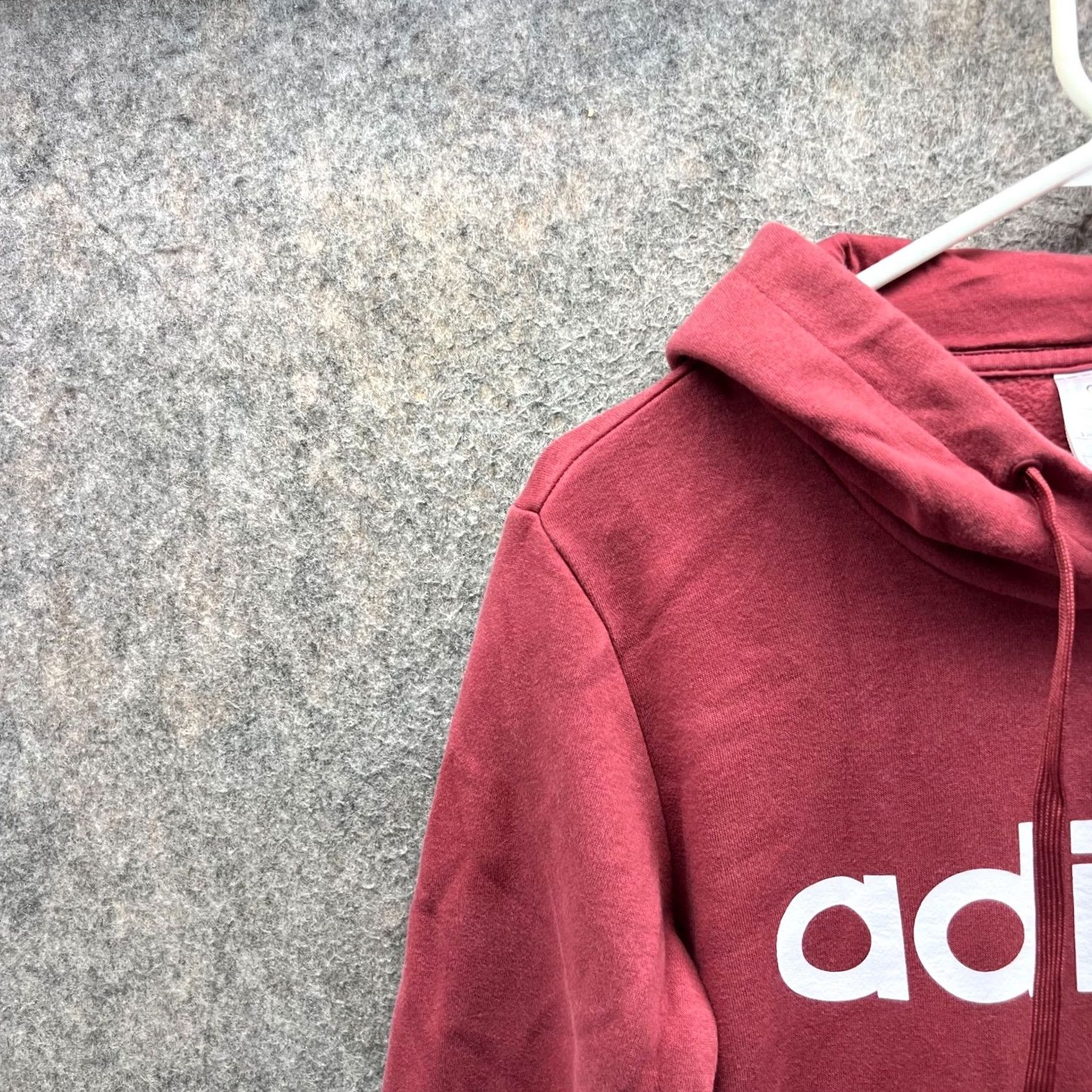 Adidas Adidas Hoodie Womens Small Red Pullover Fleece Logo Sweatshirt Spell Out Trefoil Size S / US 4 / IT 40 - 7 Thumbnail
