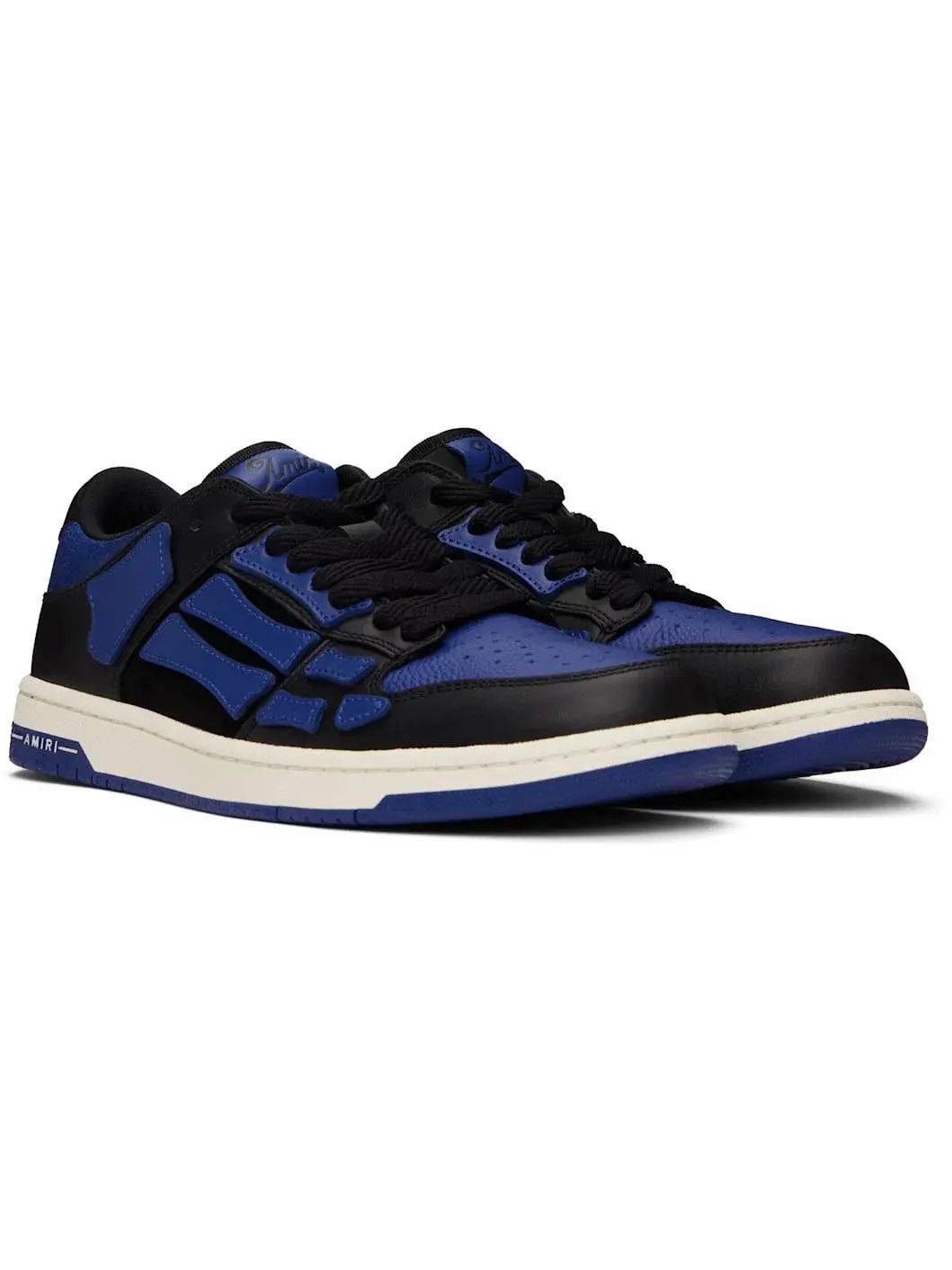 Amiri o1s1wg110526 Skelton Low-Top Sneakers in Black/Blue Size US 11 / EU 44 - 4 Thumbnail