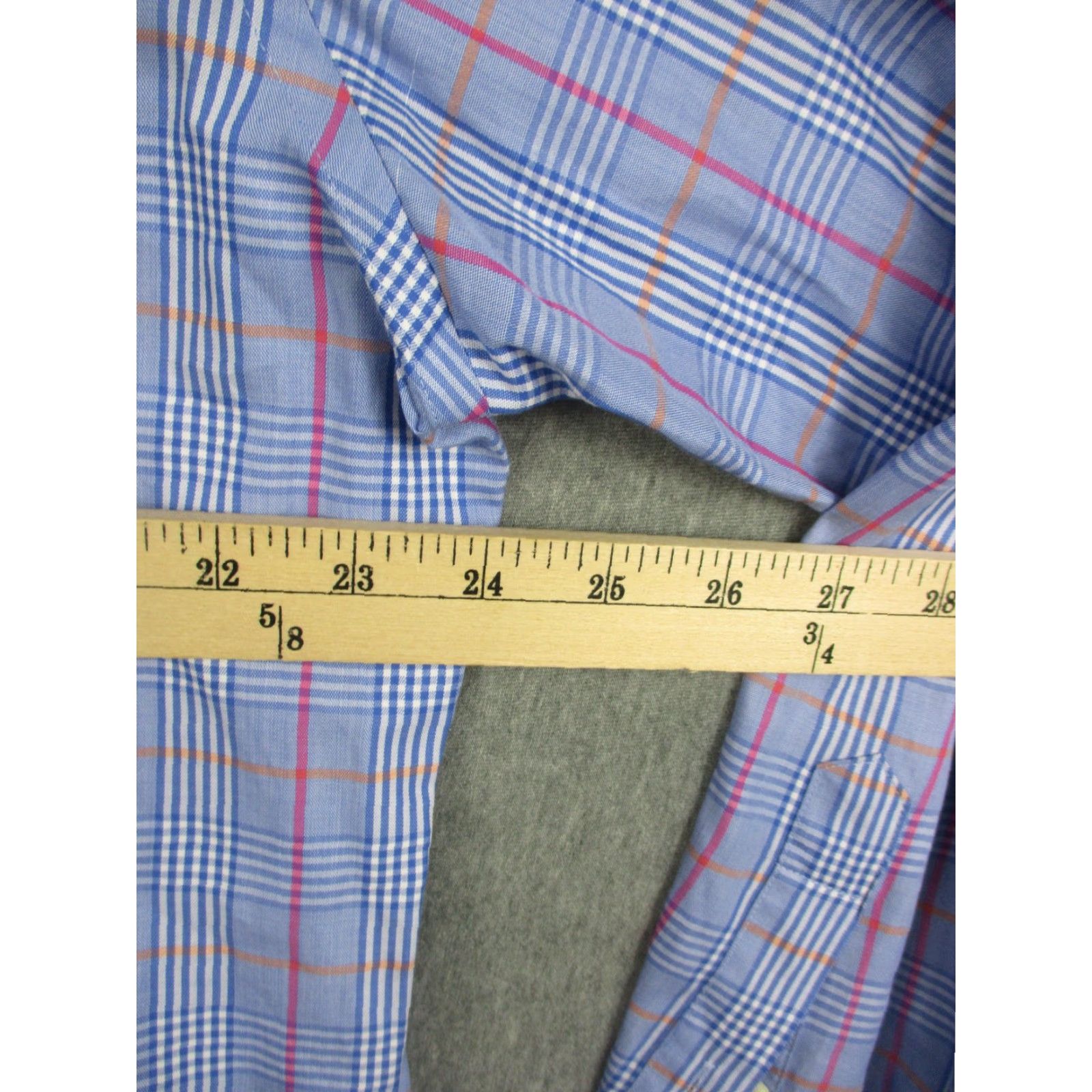 Peter Millar **Peter Millar Classic Blue Red Plaid Mens Large Dress Shirt** User: **Peter Millar Classic Blue Red Plaid Men's Large Dress Shirt** Size 42R - 5 Thumbnail