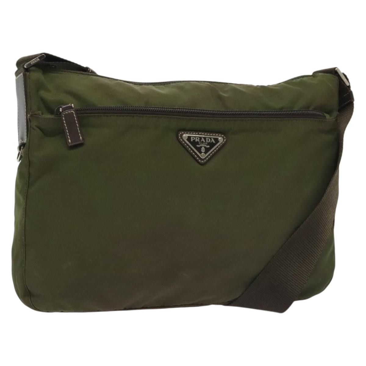 Prada PRADA Shoulder Bag Nylon Khaki Silver Size ONE SIZE - 1 Thumbnail