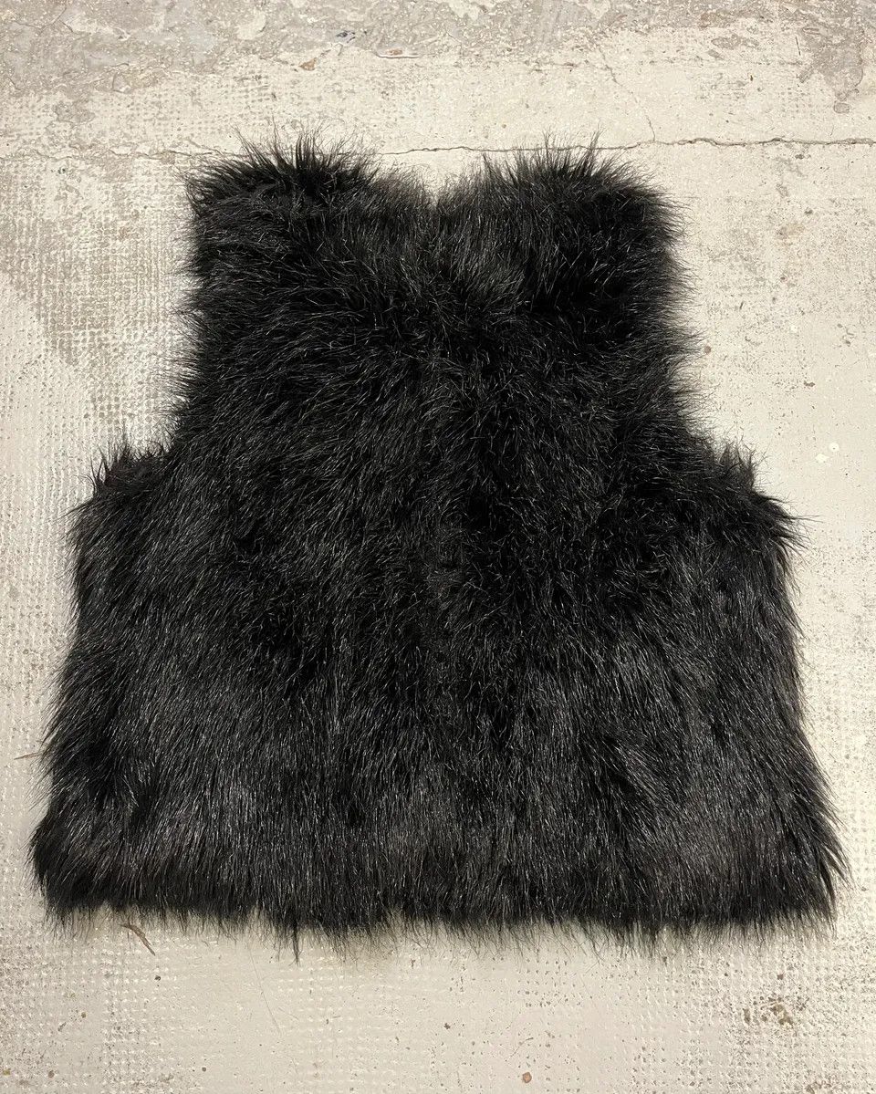 Polo Ralph Lauren 2010s Ralph Lauren Denim & Supply Black Faux Fur Fluffy Vest Size M / US 6-8 / IT 42-44 - 8 Thumbnail