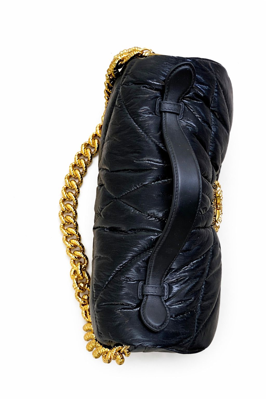 Dolce & Gabbana Dolce & Gabbana Devotion Quilted Shoulder Gold Chain Bag Size ONE SIZE - 4 Thumbnail