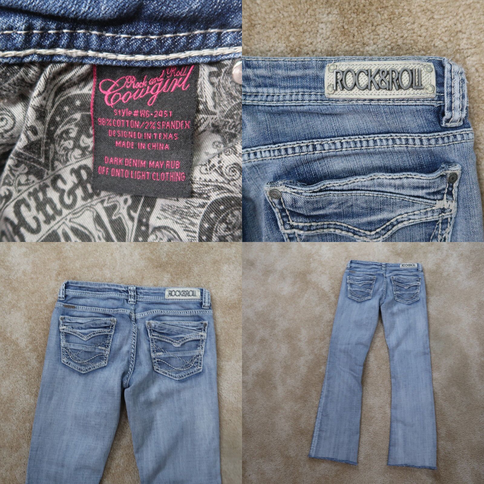 ROCK & ROLL Denim COWGIRL Rival Straight JEANS BLEU