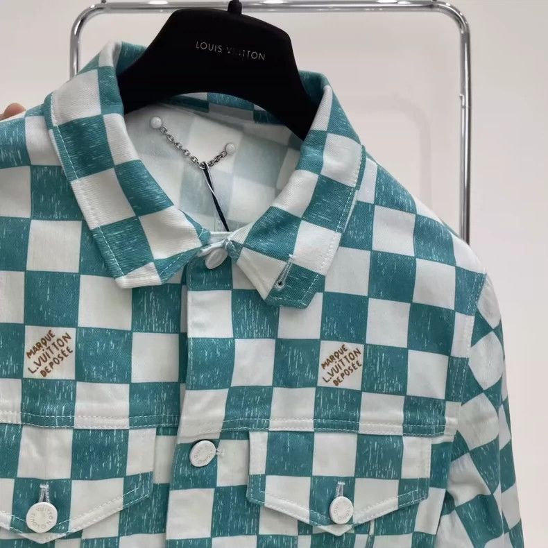 Louis Vuitton louis vuitton Green checkerboard jacket 2501-Nextarrow Size US S / EU 44-46 / 1 - 3 Thumbnail