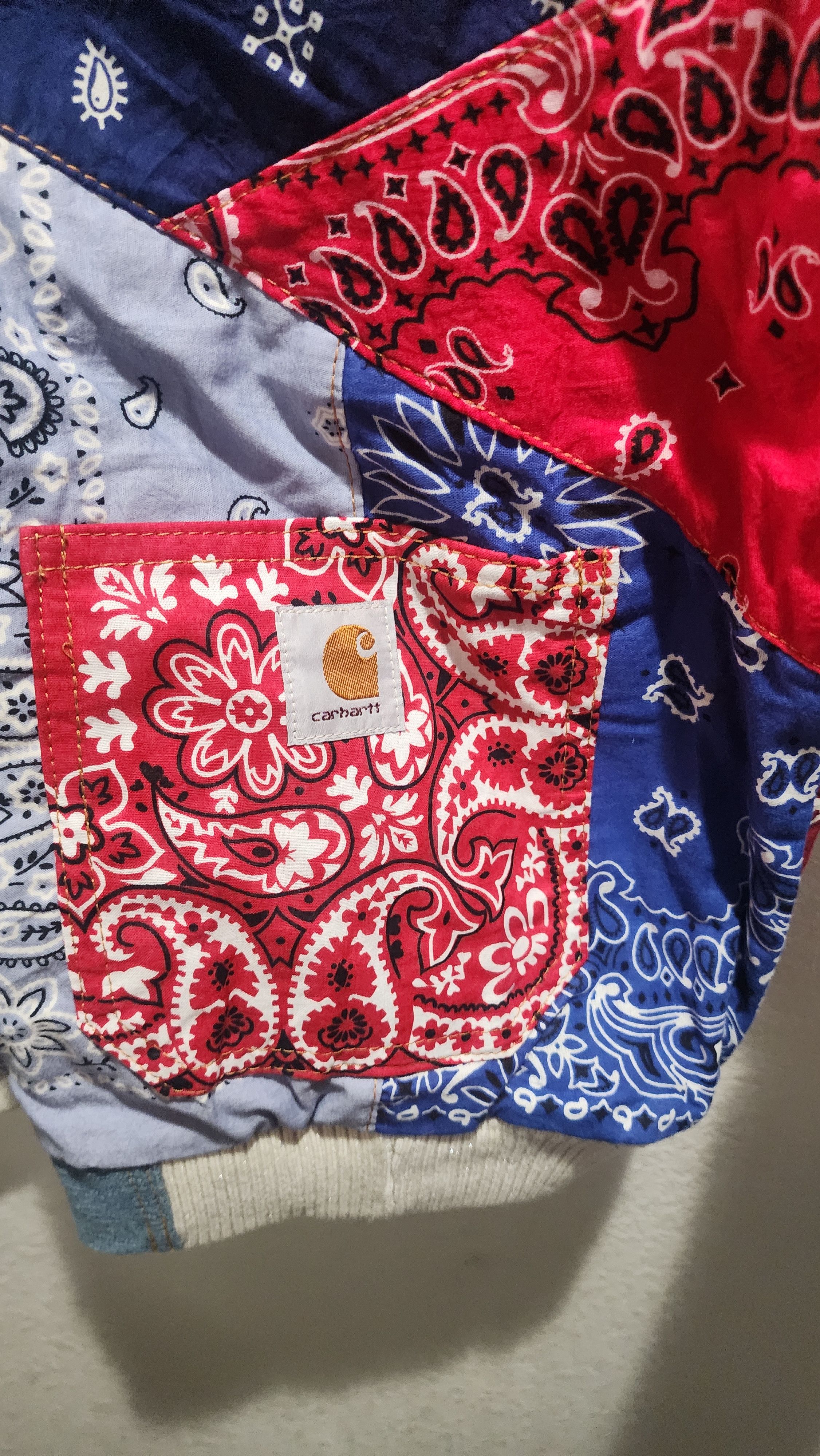 Carhartt Custom Carhartt Bandana Paisley Jacket Size US XL / EU 56 / 4 - 5 Thumbnail