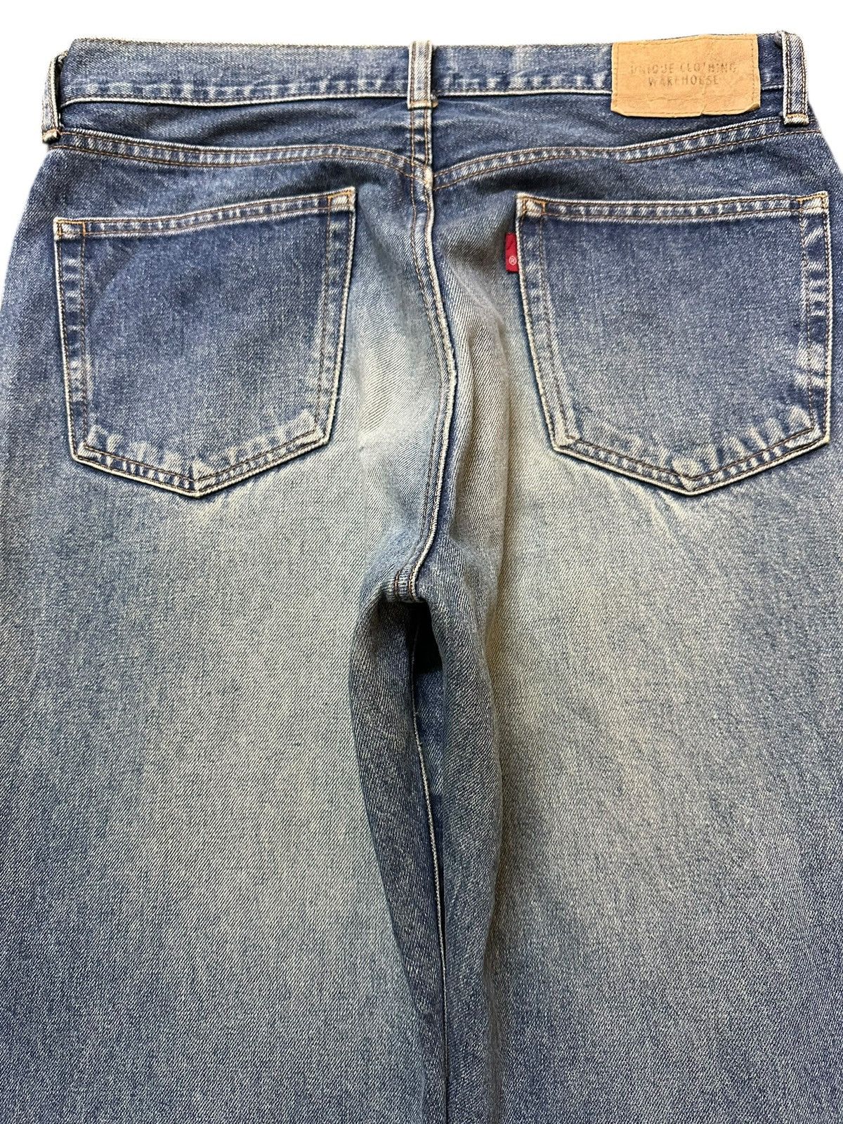 Denime Vintage Japanese Brand Blue Faded Wash Distress Baggy Jeans Size US 32 / EU 48 - 5 Thumbnail