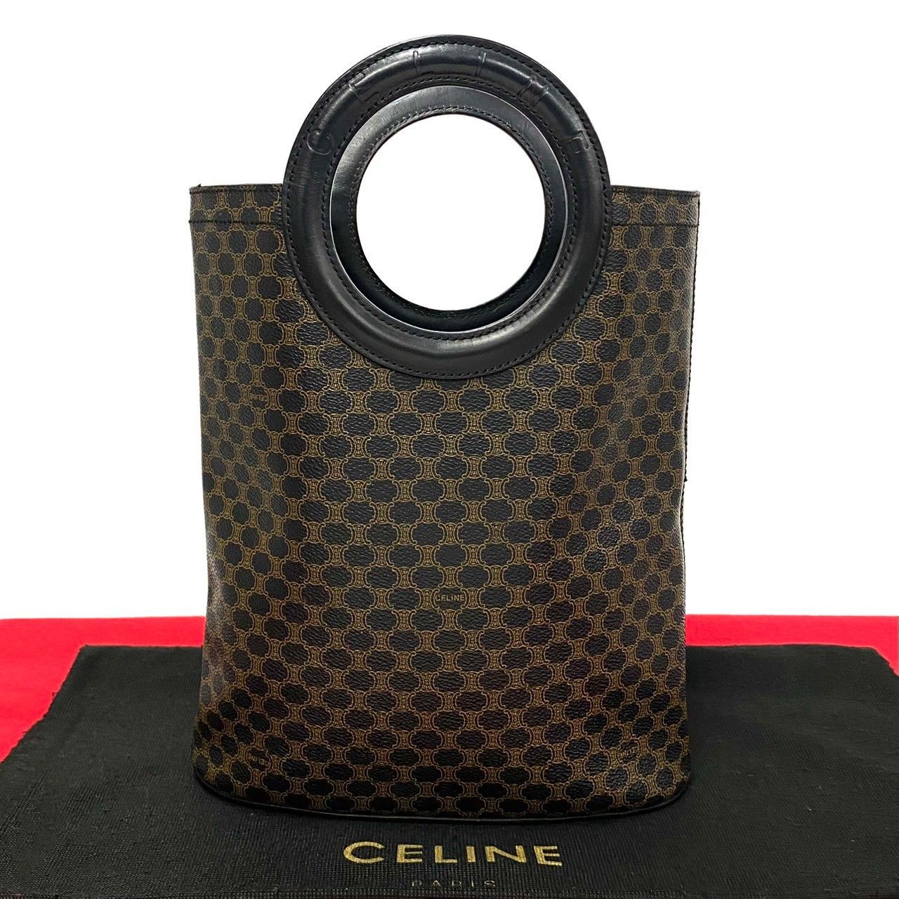 image of Celine Macadam Blason Handbag in Black, Women's