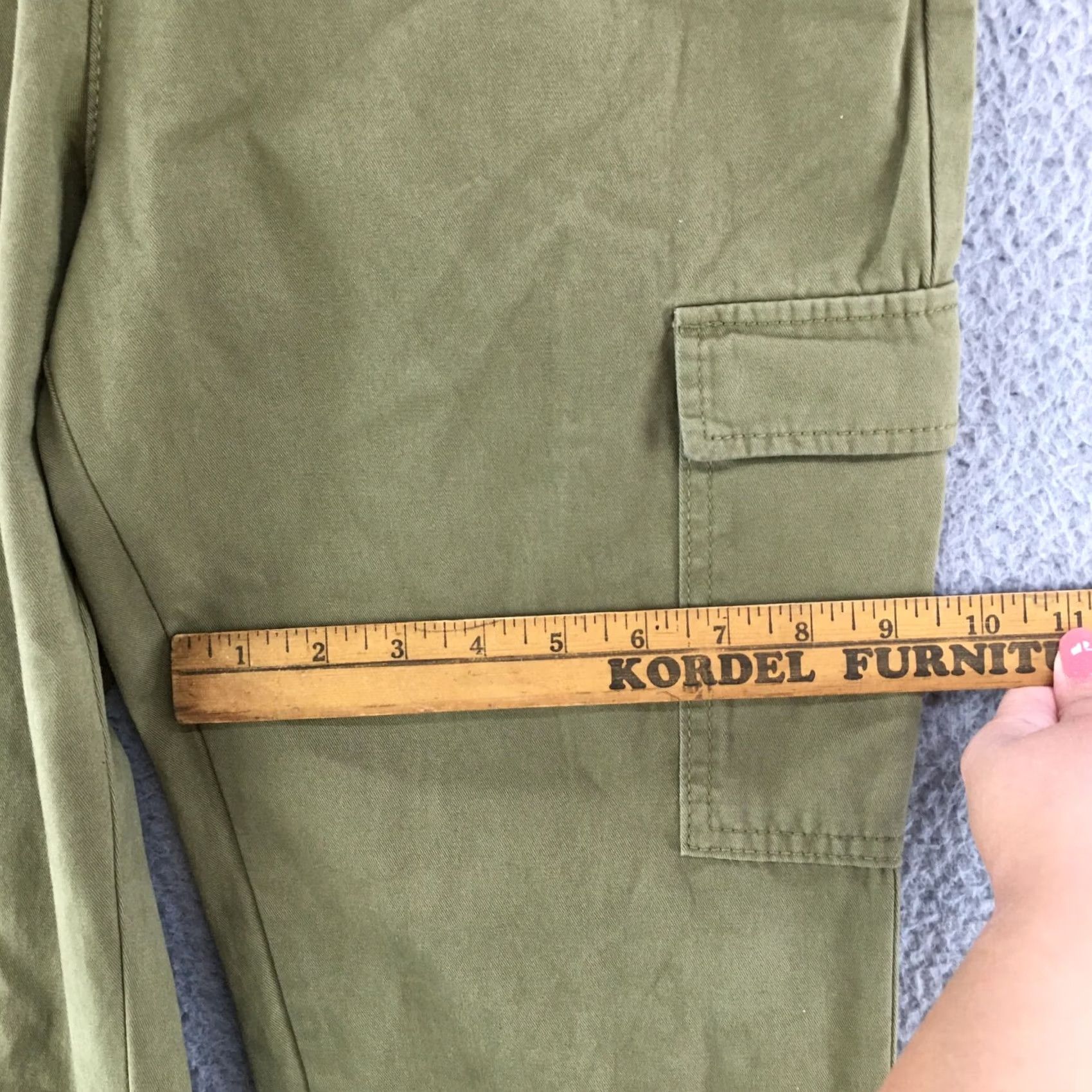 H&M Divided by H&M Cargo Jogger Pants Womens 4 Green High Rise Elastic Waistband Pants Size 27" / US 4 / IT 40 - 5 Thumbnail