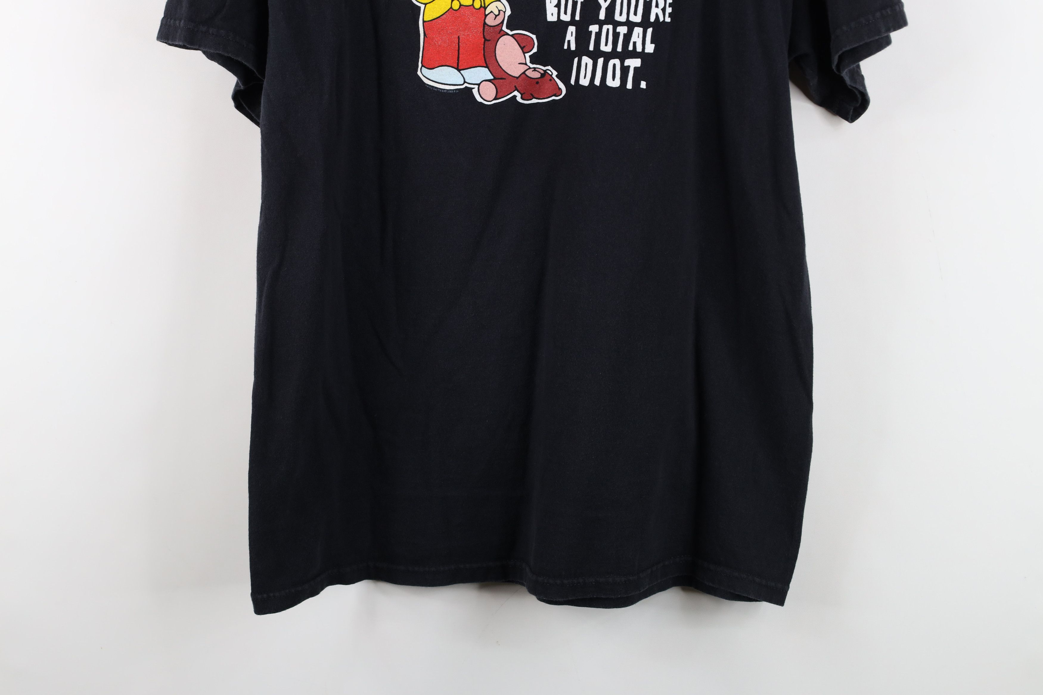Vintage Vintage Y2K 2005 Family Guy Stewie Total Idiot T-Shirt Black Size US M / EU 48-50 / 2 - 3 Thumbnail