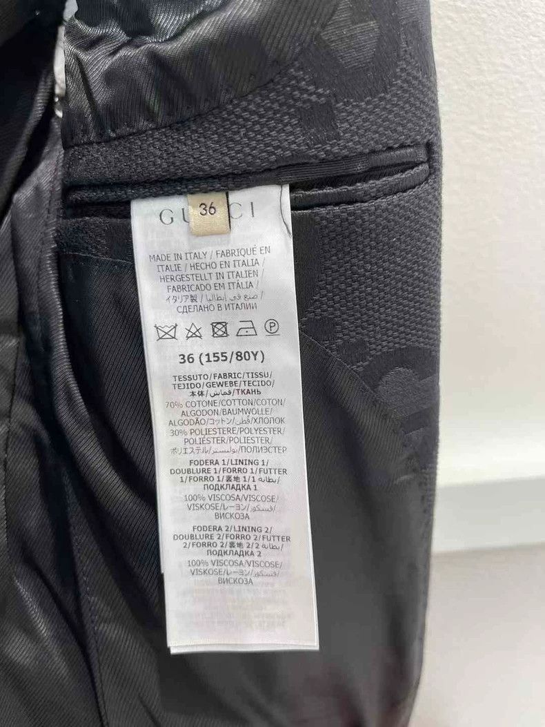 Gucci Gucci Black dark pattern logo suit 2501-Nextarrow Size 36R - 6 Thumbnail
