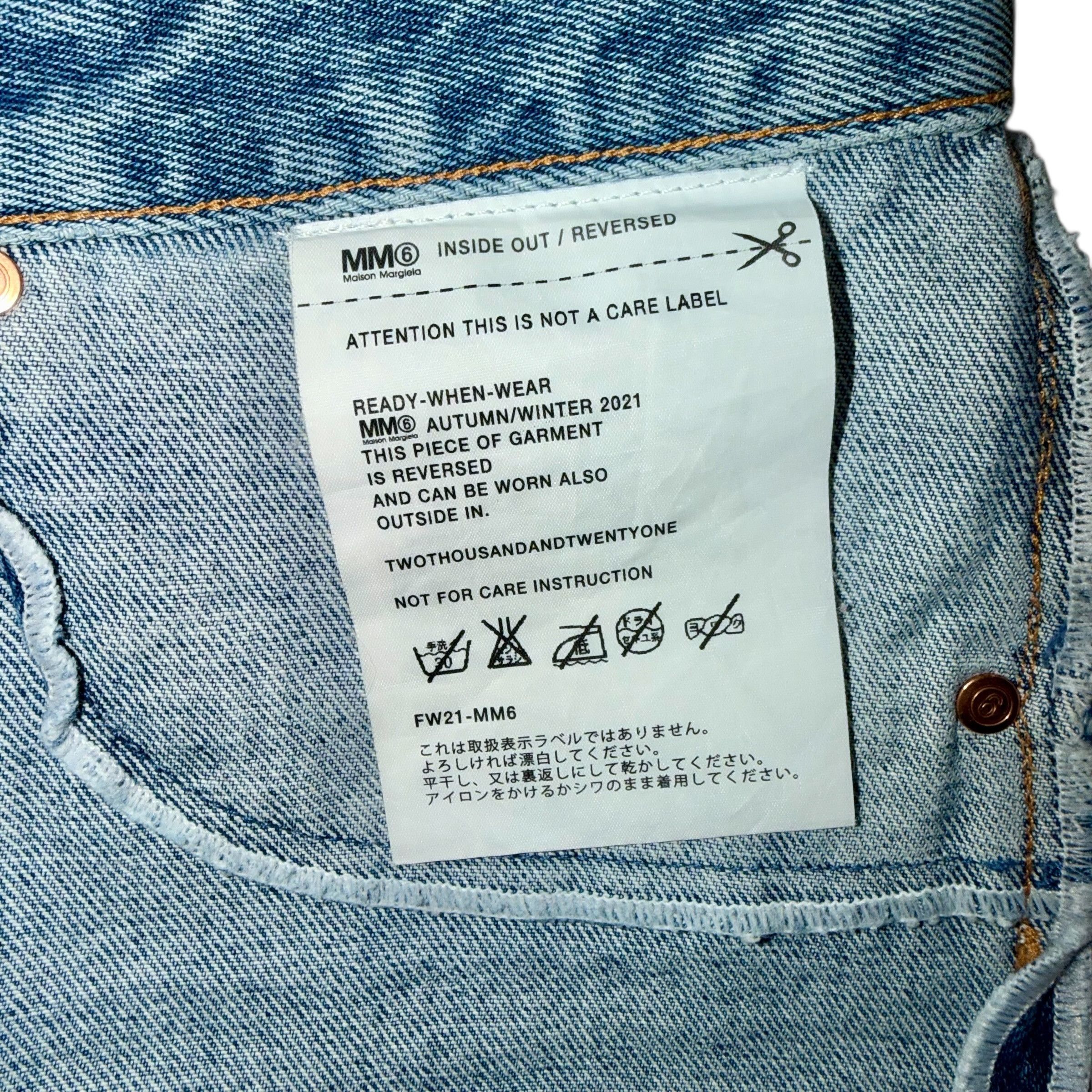 Maison Margiela Maison Margiela MM6 2021 Inside Out Panelled Jeans Size 28" / US 6 / IT 42 - 6 Thumbnail