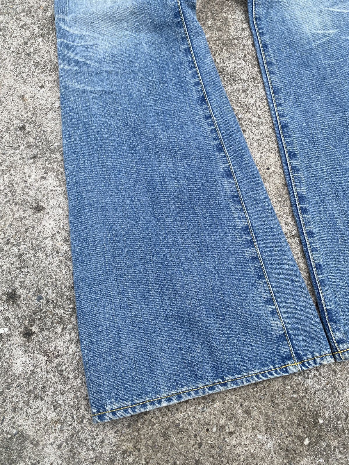 Japanese Brand × Tornado Mart Purple & Yellow Japan Patches Flare Jeans Size US 30 / EU 46 - 4 Thumbnail