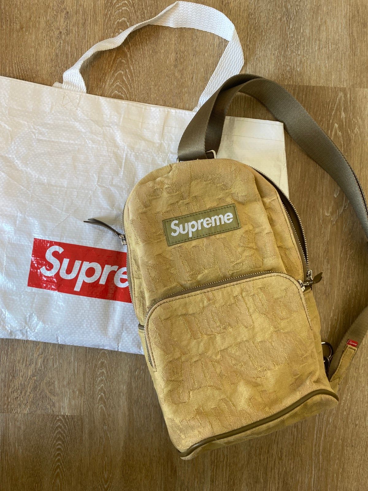 Supreme Supreme Fat Tip Jacquard Denim Sling Bag