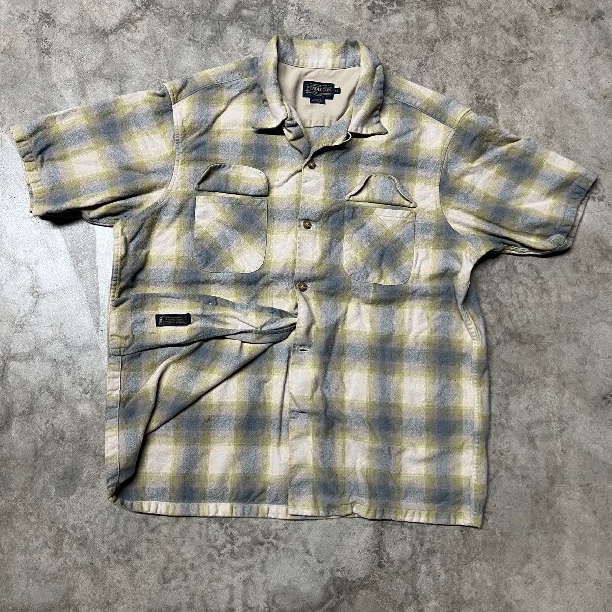 L.L. Bean × Pendleton × The North Face Pendleton Plaid Wool Loop Collar Short-Sleeve Flannel Shirt Size US XL / EU 56 / 4 - 5 Thumbnail