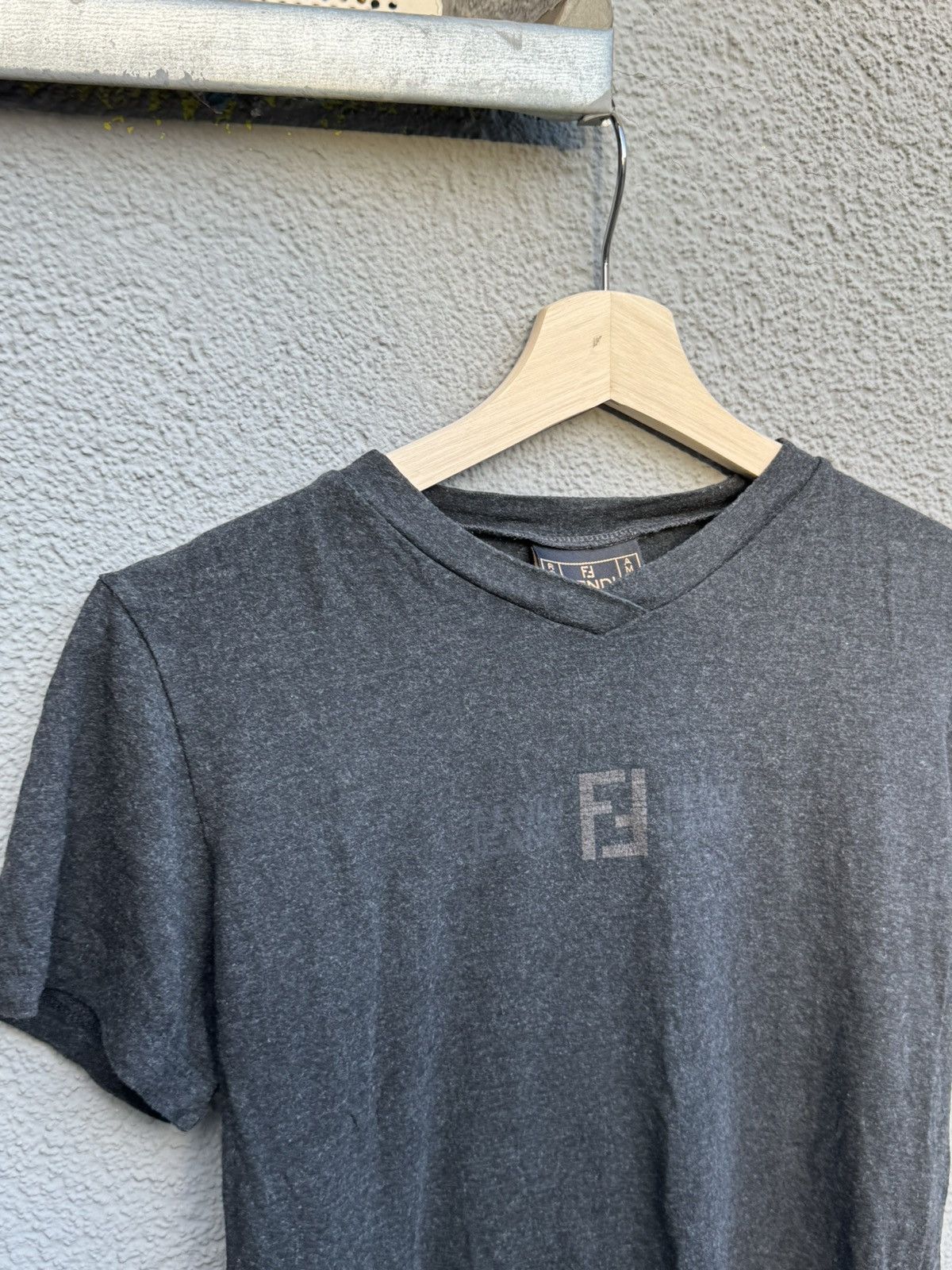 Fendi × Vintage 80s Fendi Vintage Central Logo T-shirt Size S / US 4 / IT 40 - 2 Thumbnail