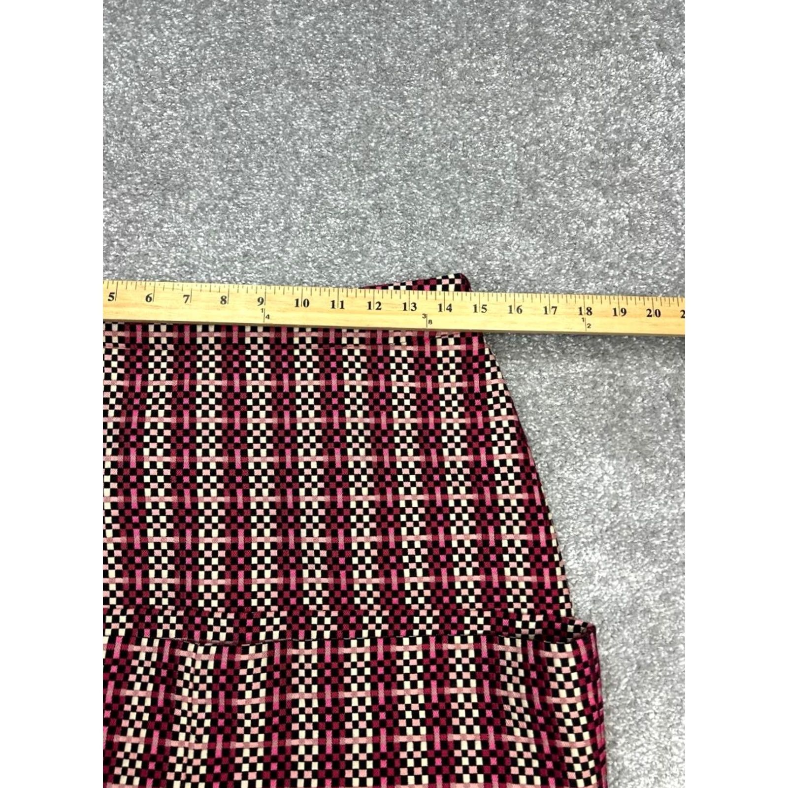Ann Taylor Ann Taylor Pencil Skirt Womens 6 Multicolor Straight Check Stretch Back Zip New Size 28" / US 6 / IT 42 - 4 Thumbnail