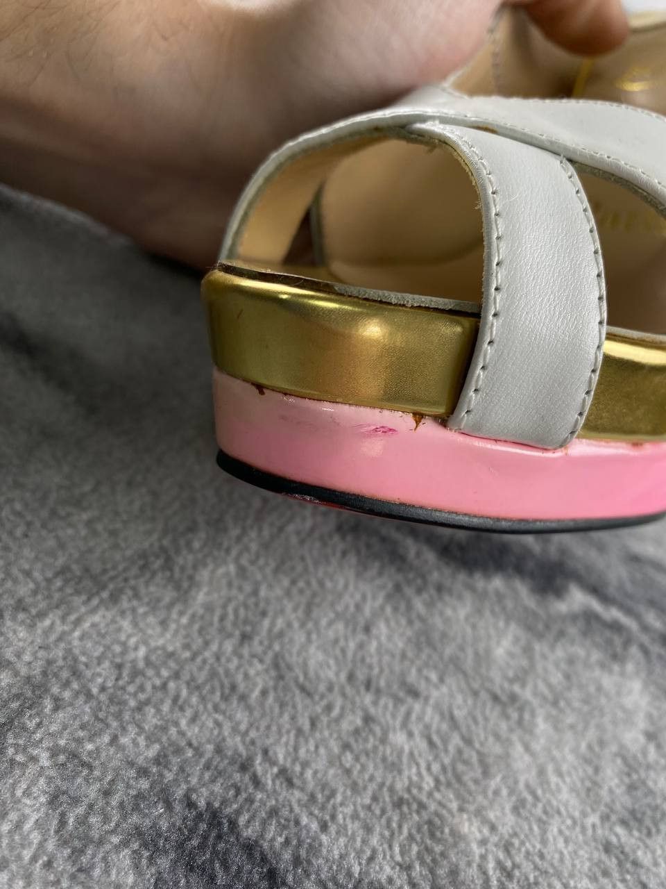 Christian Louboutin Christian Louboutin 140 Nude Leather Slingback Heels Size US 6 / IT 36 - 12 Thumbnail