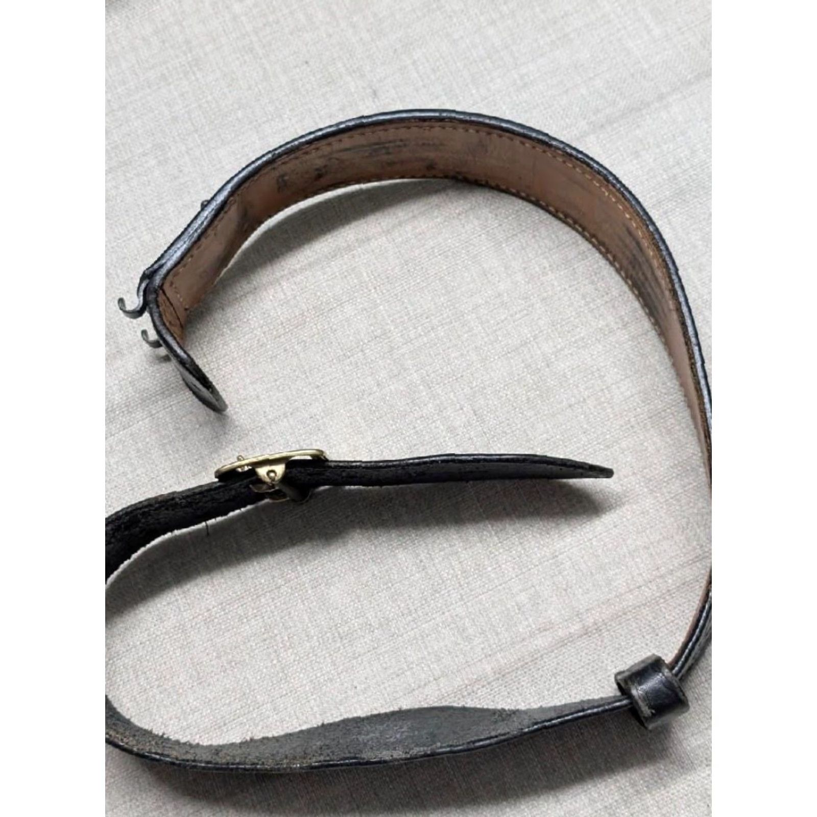Vintage VINTAGE western belt Gould & Goodrich belt 38 black tooled cowhide leather 1.75" wide Mens Holster Theme Size 38 - 5 Thumbnail