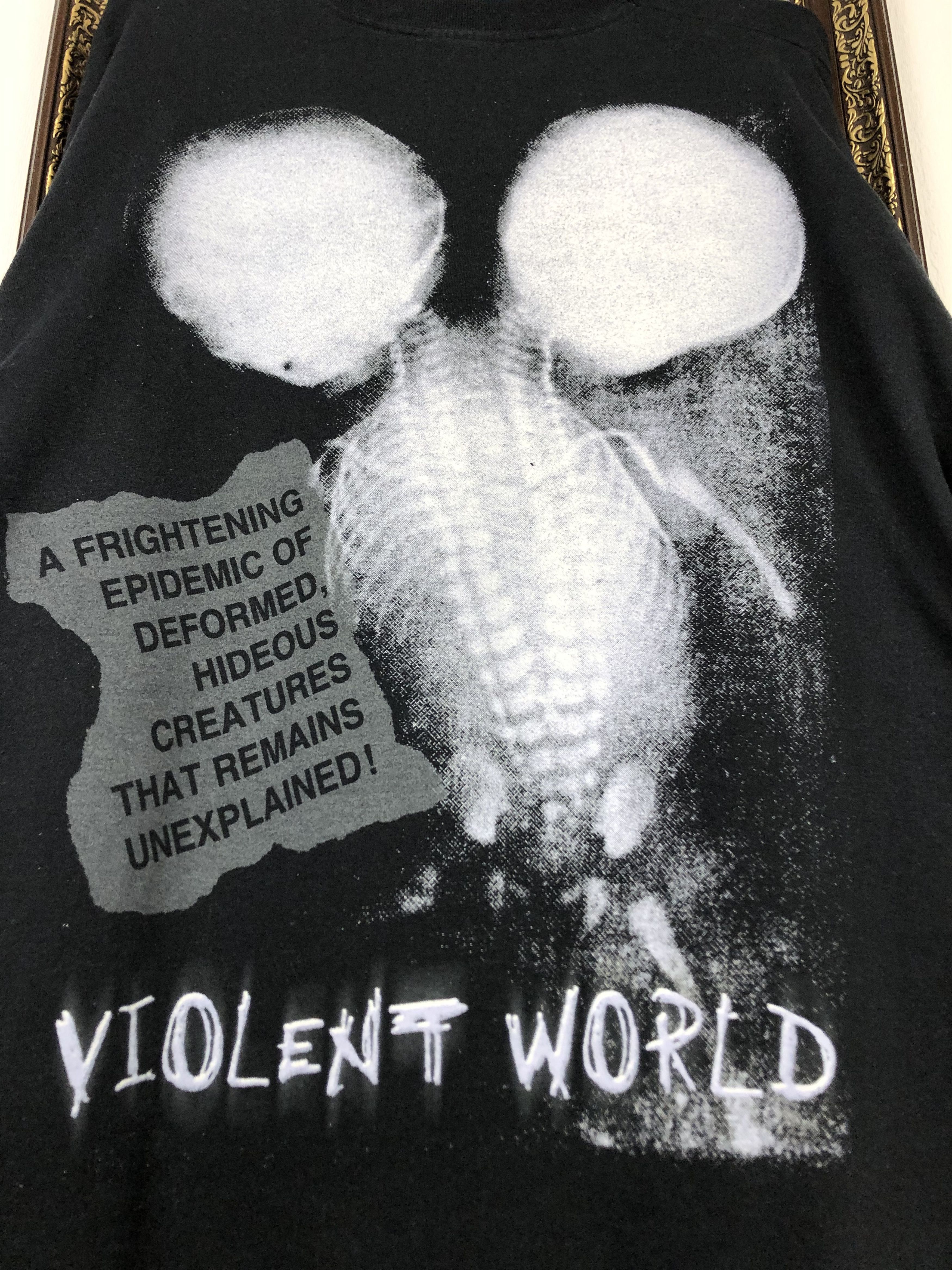 Vintage Vintage 90's Misfits Violent World Band Danzig Tee Shirt Size US XL / EU 56 / 4 - 11 Thumbnail